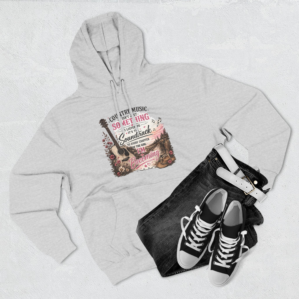 Country Music Soundtrack Hoodie — Vintage Guitar Scenic Graphic