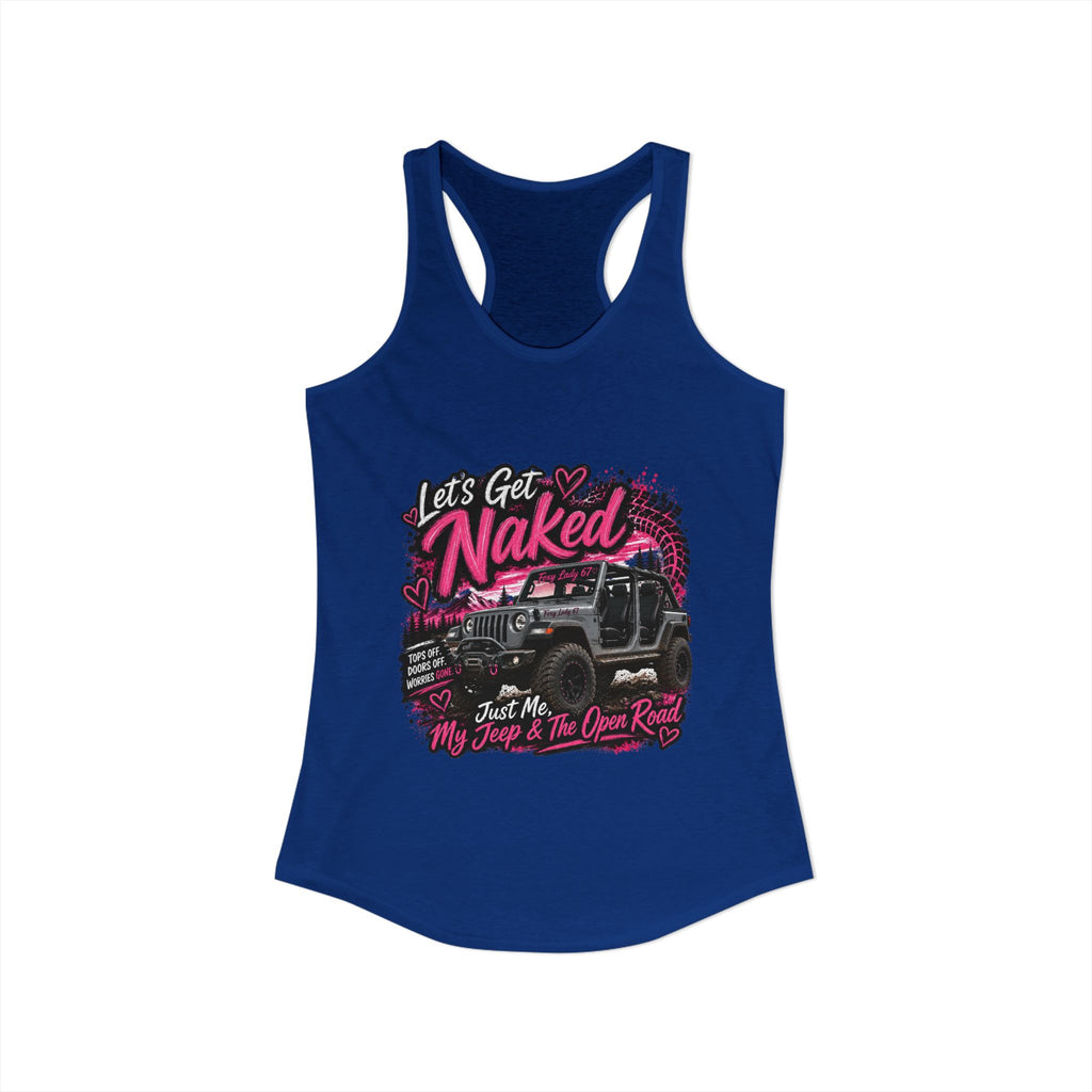 Let's Get Naked Jeep Women's Ideal Racerback Tank