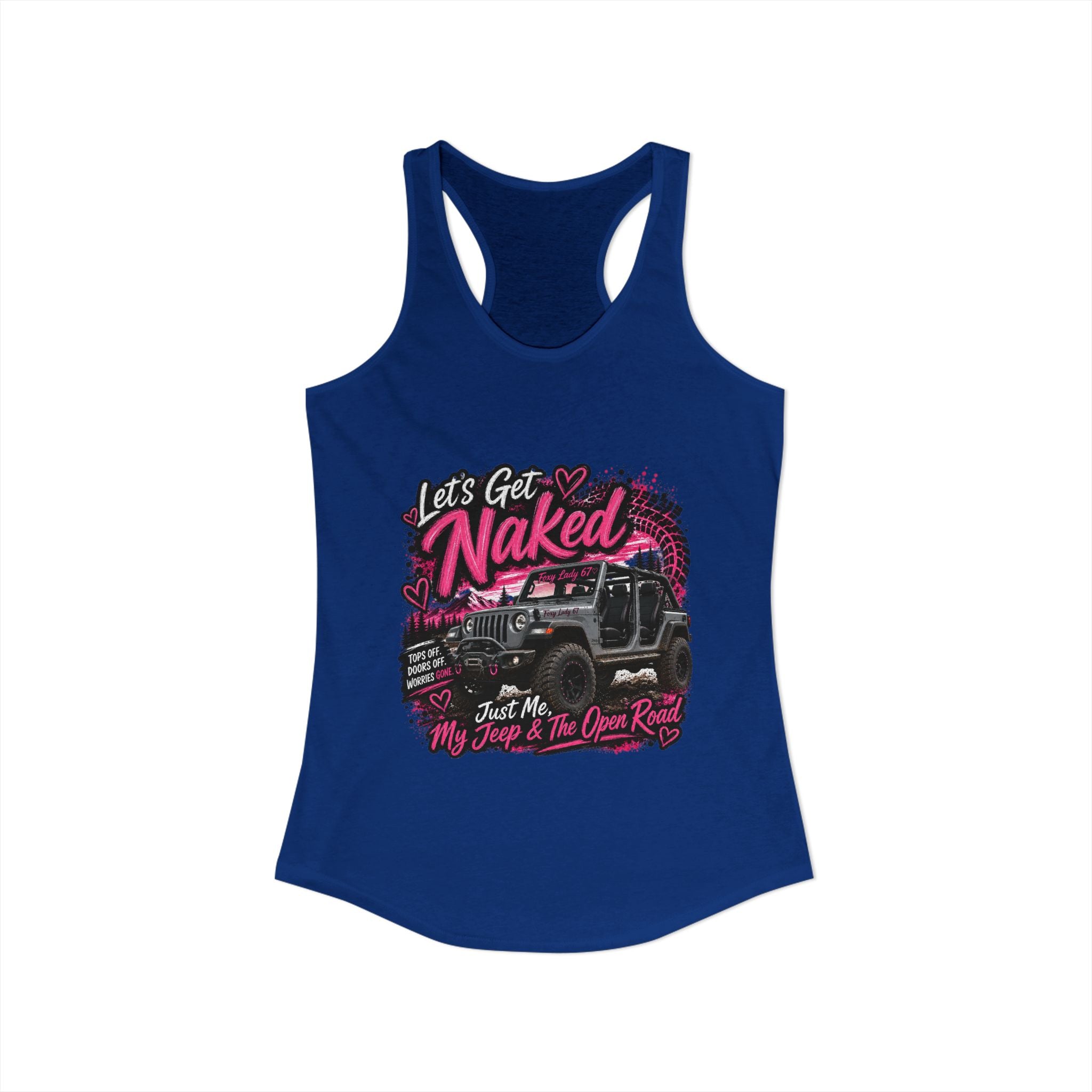 Let's Get Naked Jeep Women's Ideal Racerback Tank