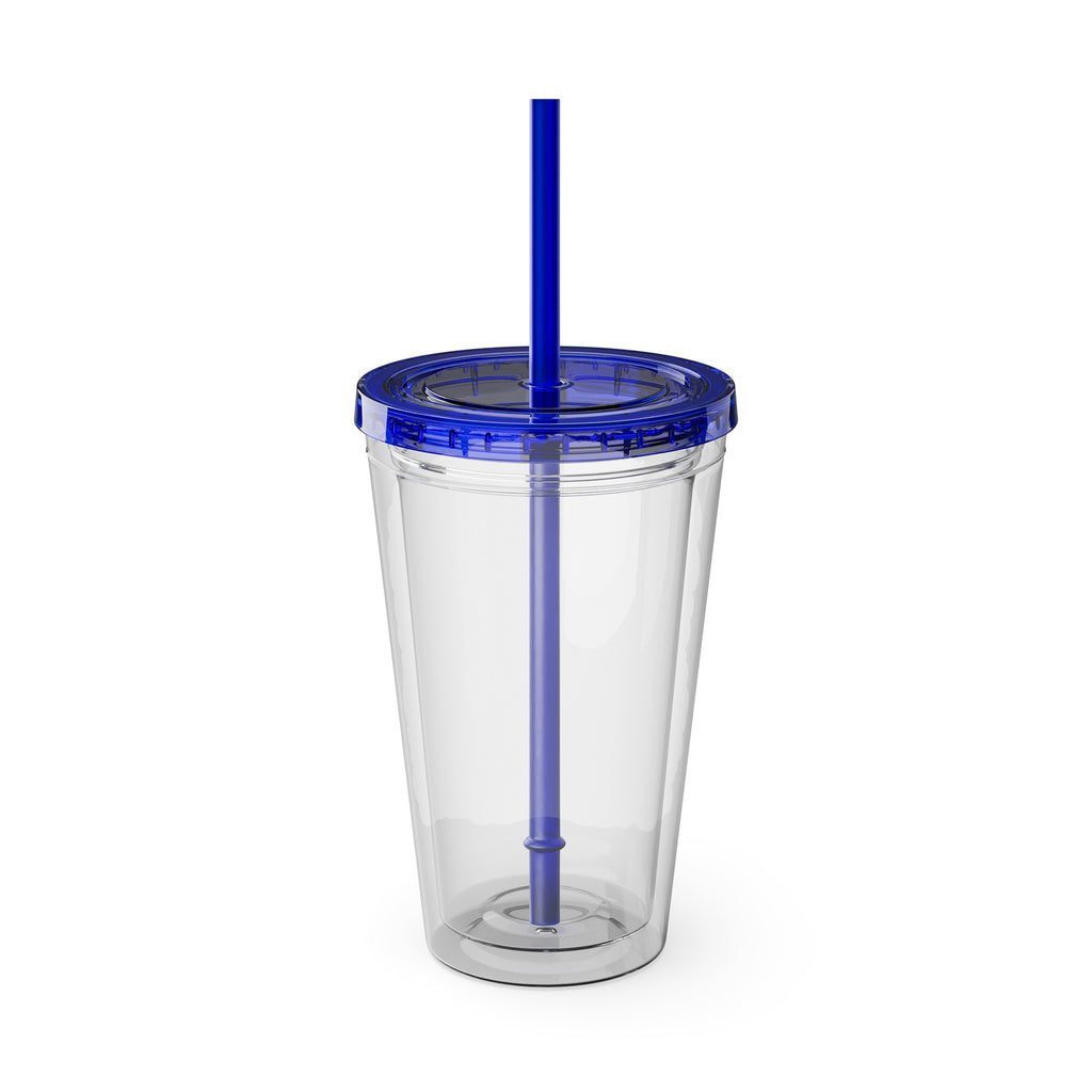 When It Gets Hot Out, I Take My Tops Off - Sunsplash Tumbler with Straw, 16oz