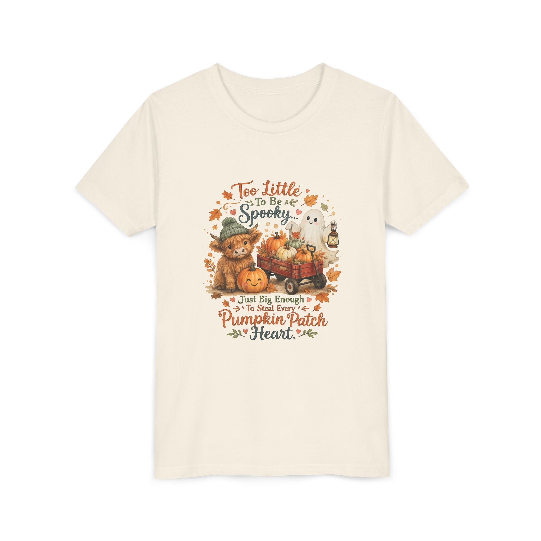 'Too Little to be Spooky, Just Big Enough to Have a Pumpkin Patch Heart' Halloween Fall Kids Shirt — Youth Tee