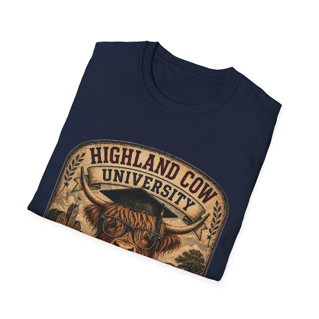 Highland Cow University Unisex Softstyle T-Shirt