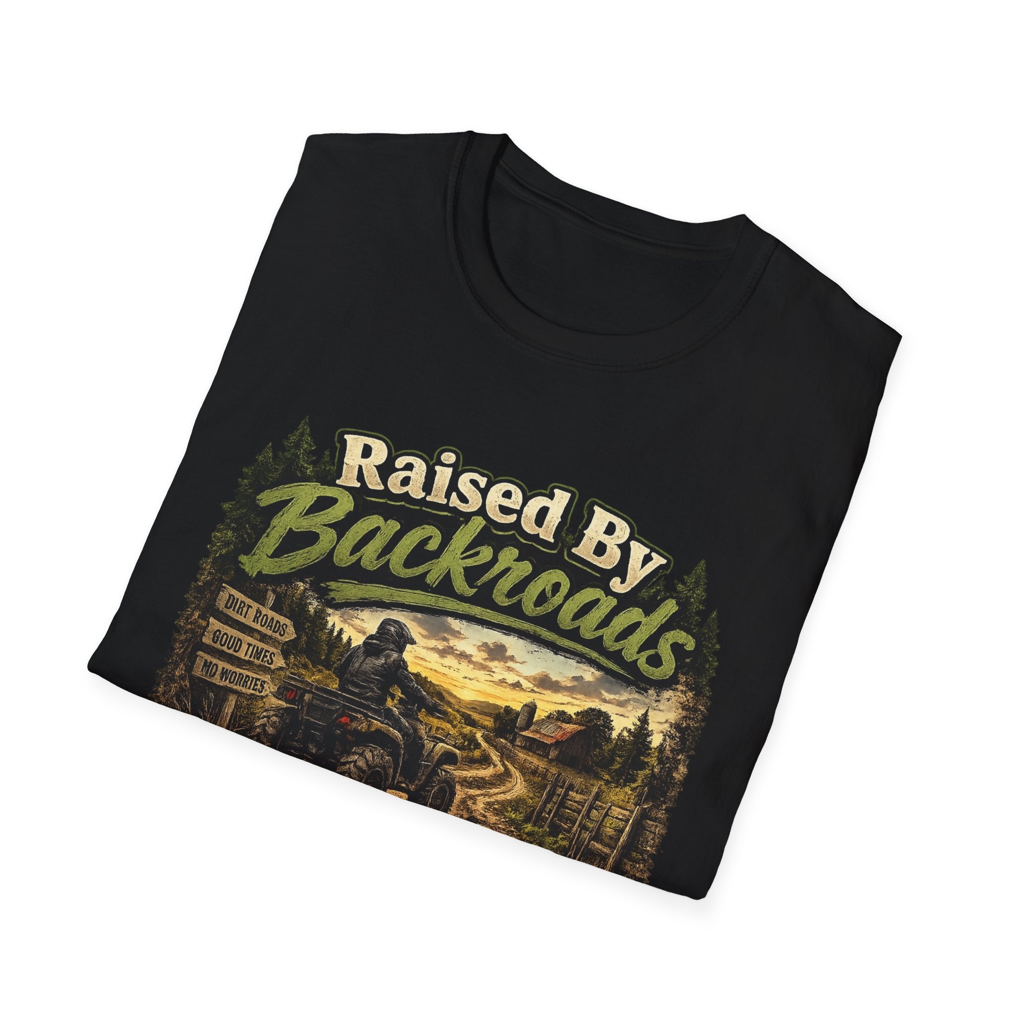 Raised By Backroads T-Shirt — Rustic Country Outdoor Graphic Tee