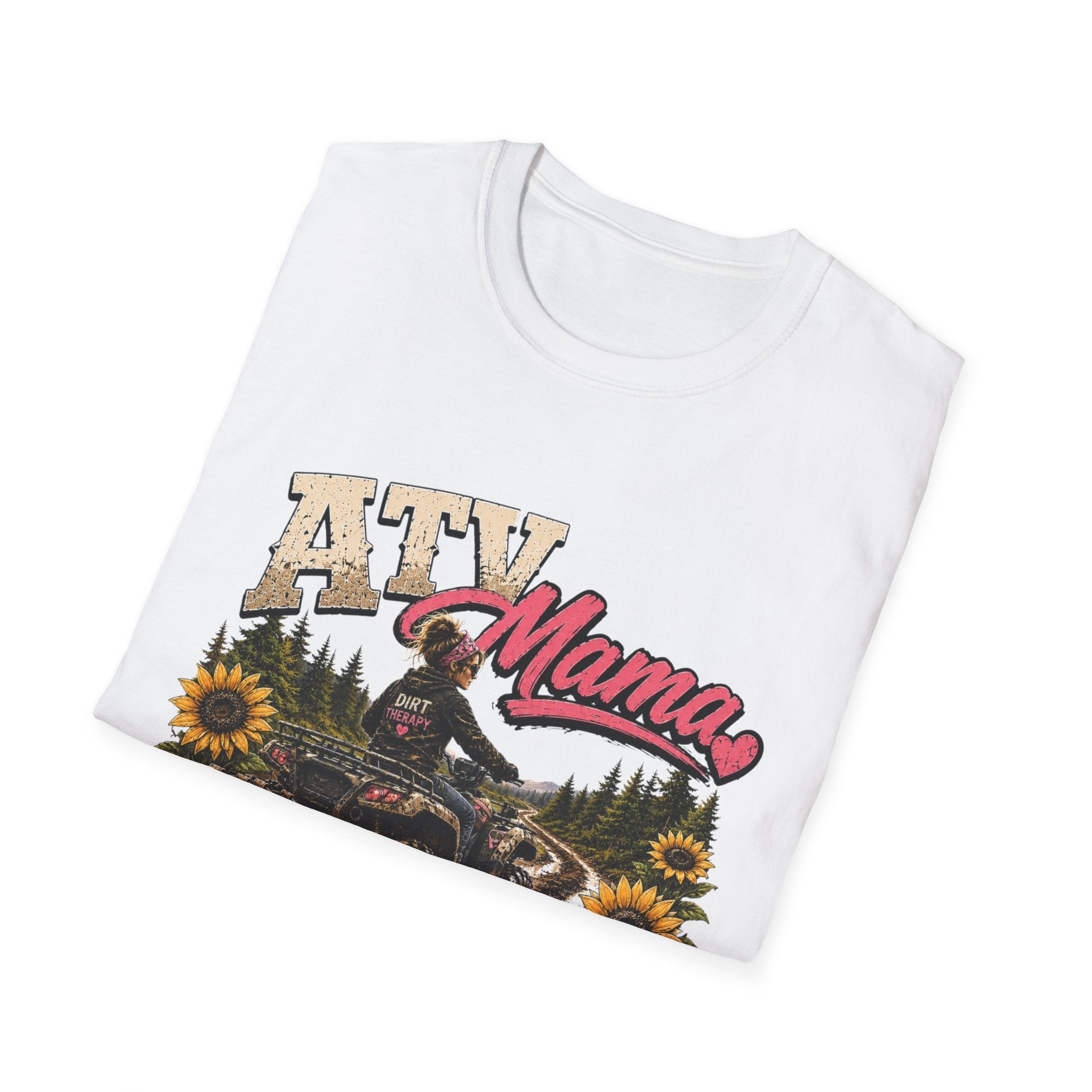 ATV Mama T-Shirt — Messy Hair, Muddy Boots Graphic Tee for Moms