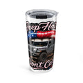 20oz Jeep Tumbler — "Keep Haulin' Don't Care" Patriotic Off‑Road Travel Mug