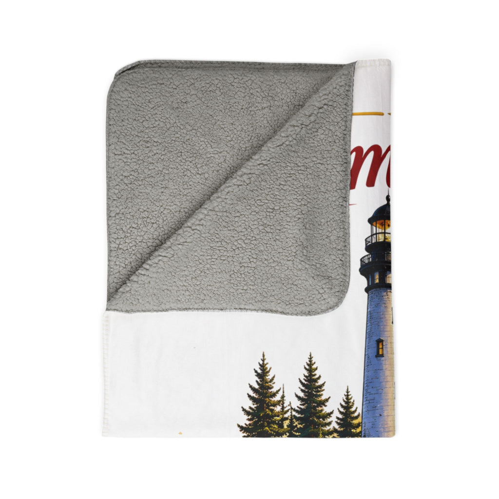 Storms Pass. The Lighthouse Remains Fleece Sherpa Blanket