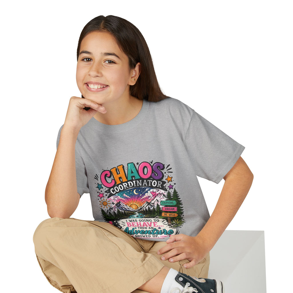 'Chaos Coordinator' Adventure Graphic Tee (Was Going to Behave, Then an Adventure Showed Up) — Youth T-Shirt