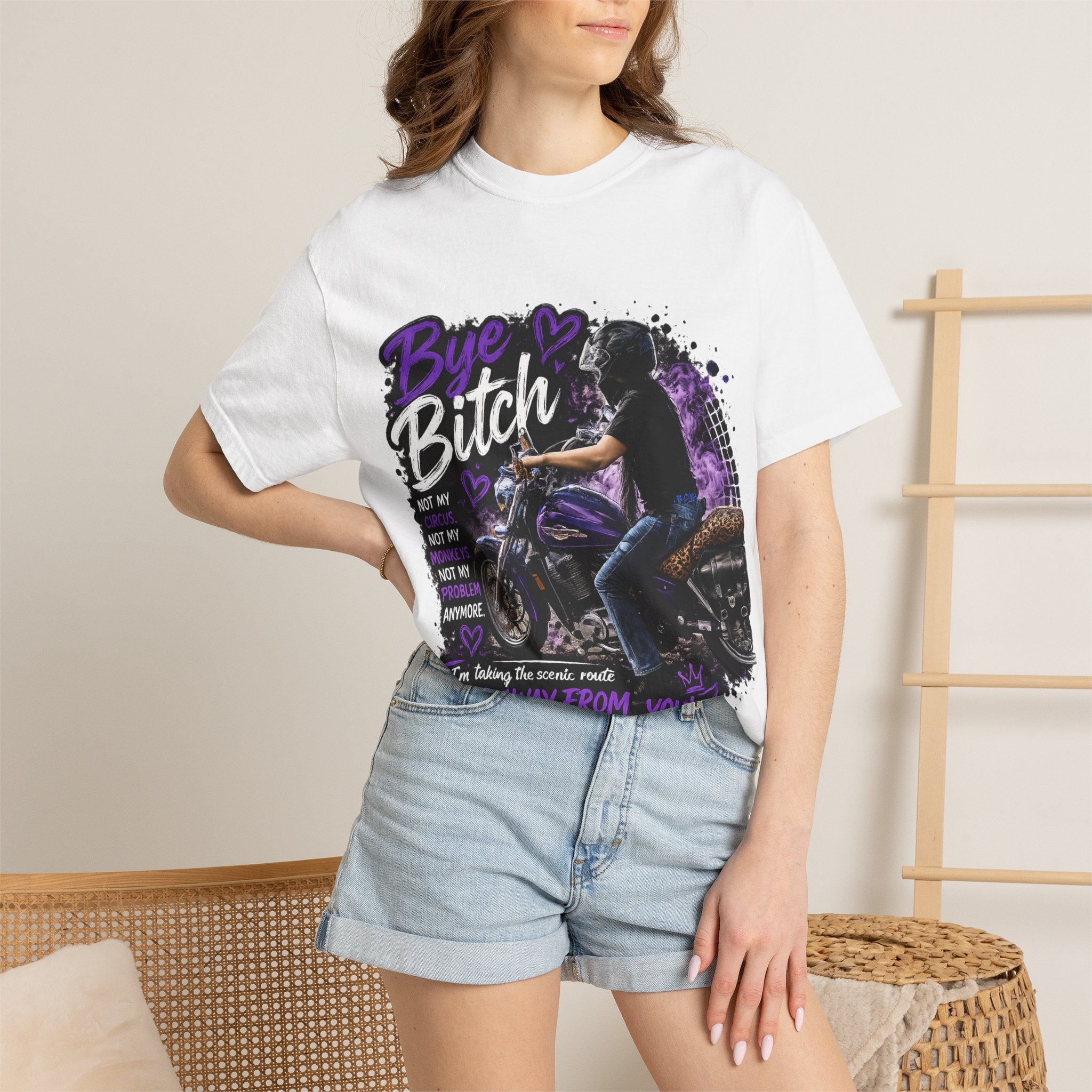 Bye Bitch Motorcycle T-Shirt — Women's Rider Graphic Tee