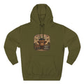 Highland Cow University Three-Panel Fleece Hoodie