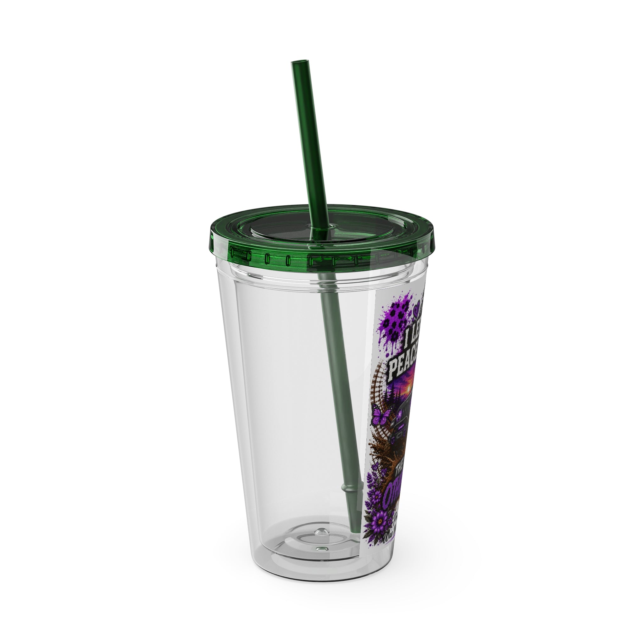 "I Left for a Peaceful Drive, The Mud Had Other Plans" Off‑Road Jeep Travel Cup — 16oz Tumbler with Straw