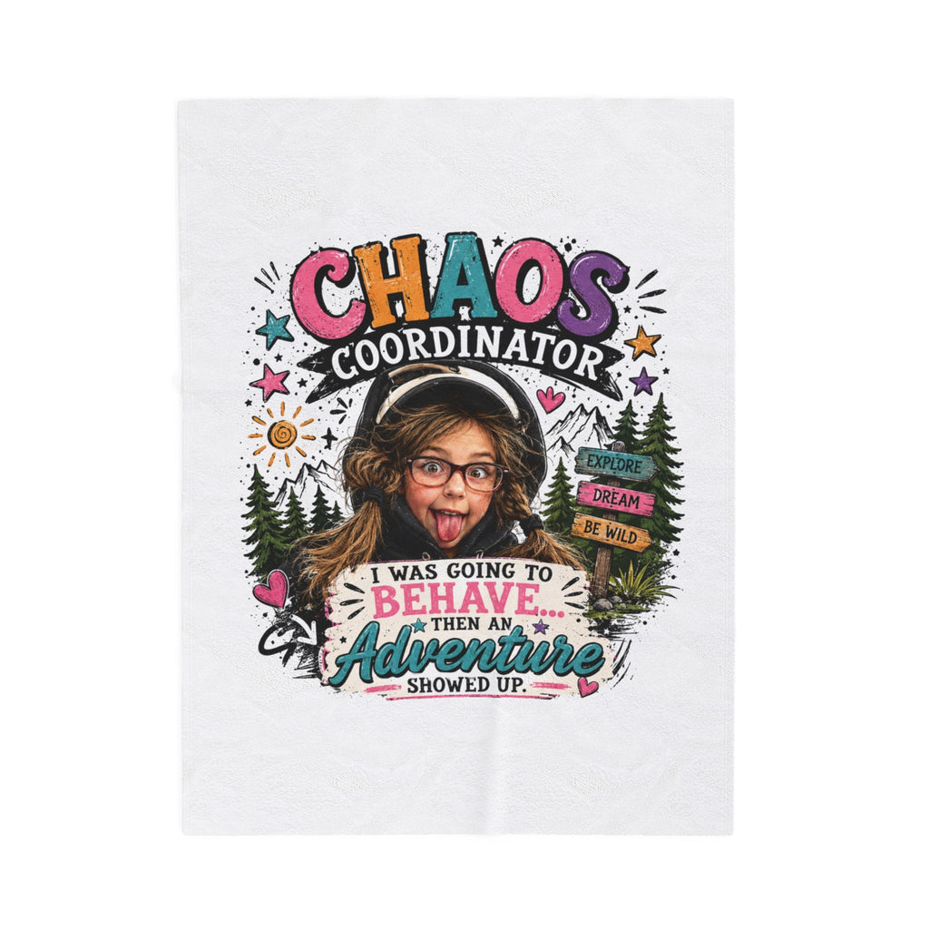 "Chaos Coordinator" Adventure Kids Velveteen Throw - Plush Blanket