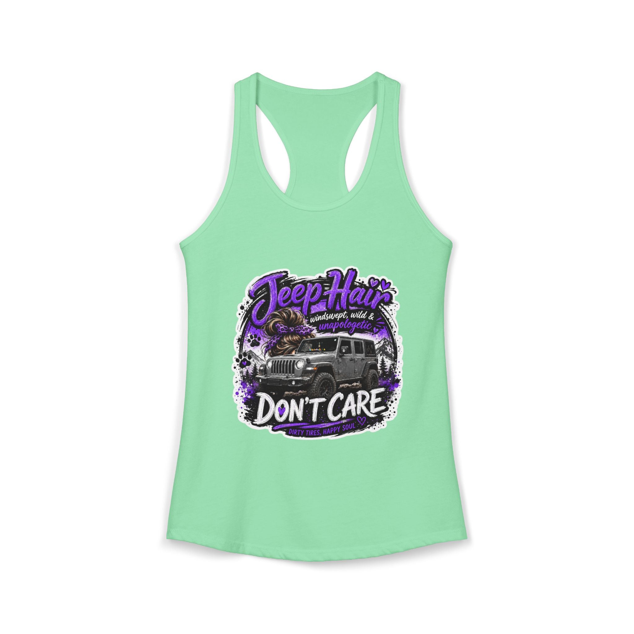 Jeep Hair Don't Care Jeep Women's Ideal Racerback Tank