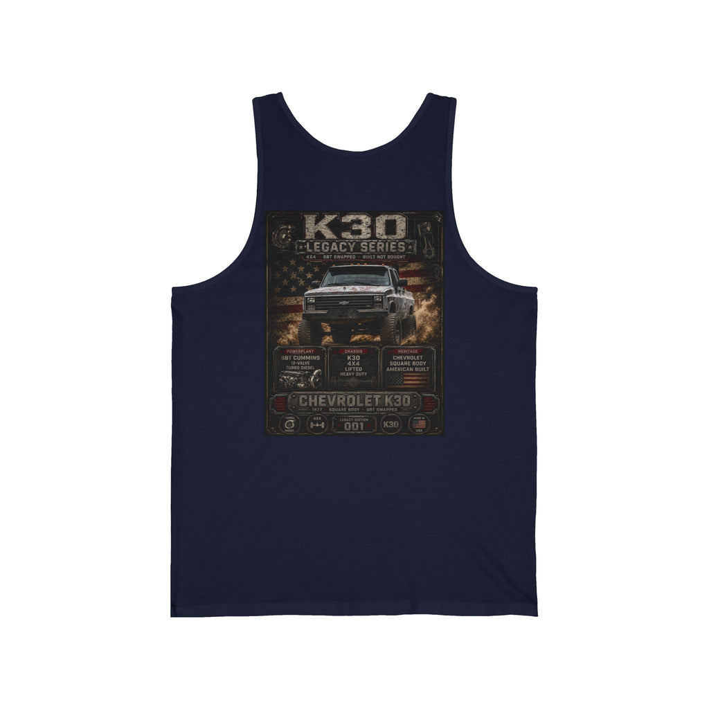 K30 Legacy Series Chevrolet K30 Truck Tank Top — Vintage Off-Road Graphic