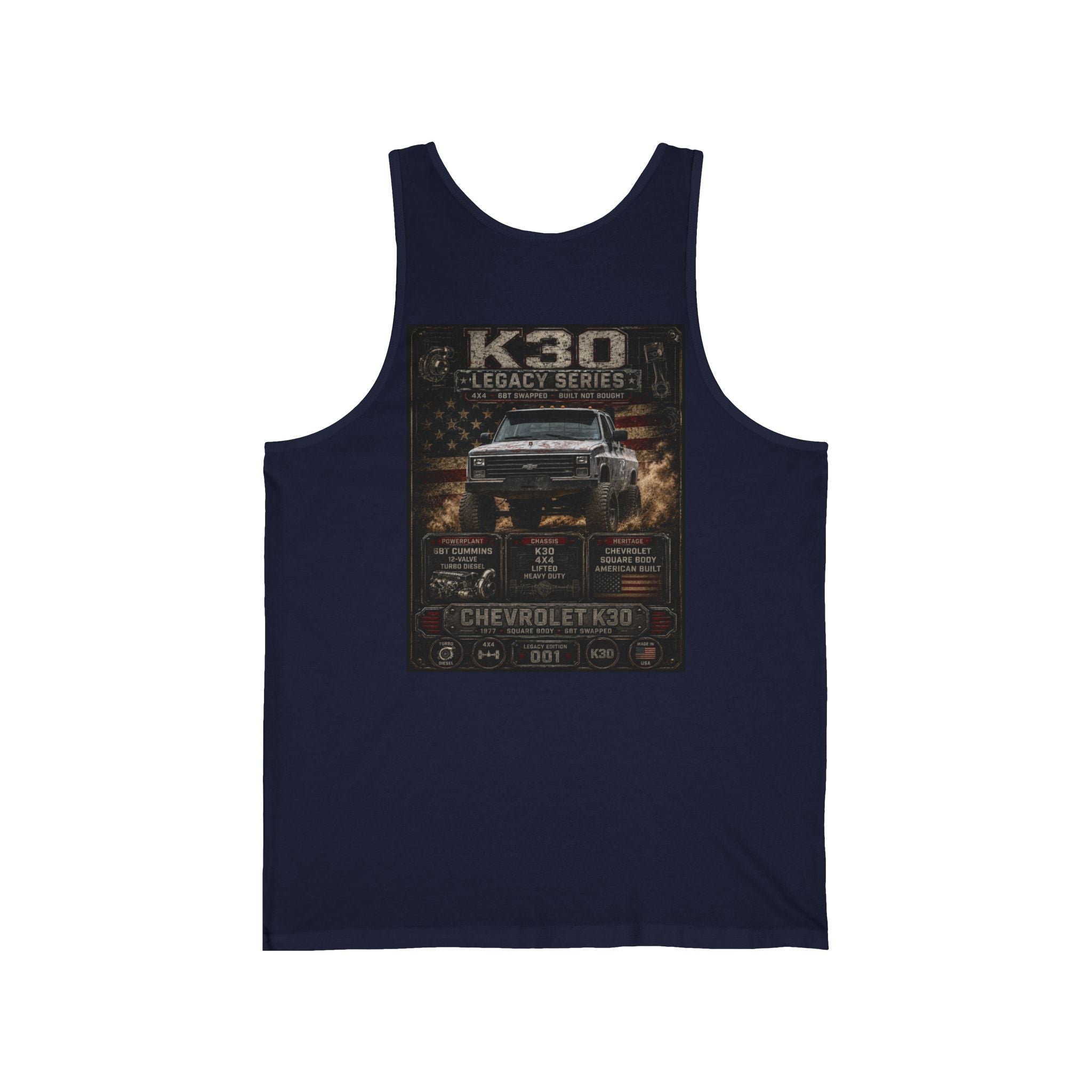 K30 Legacy Series Chevrolet K30 Truck Tank Top — Vintage Off-Road Graphic