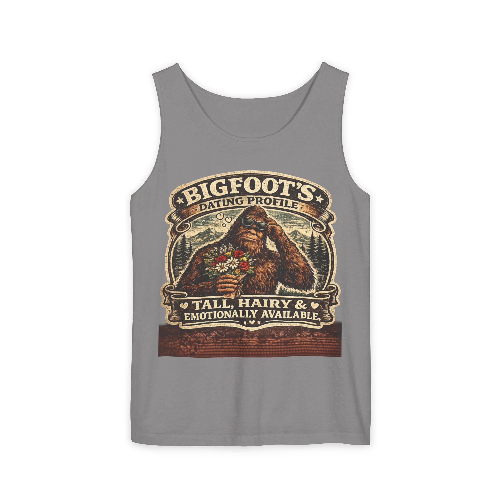 Bigfoot's Dating Profile Tall Hairy & Emotionally Available Tank Top