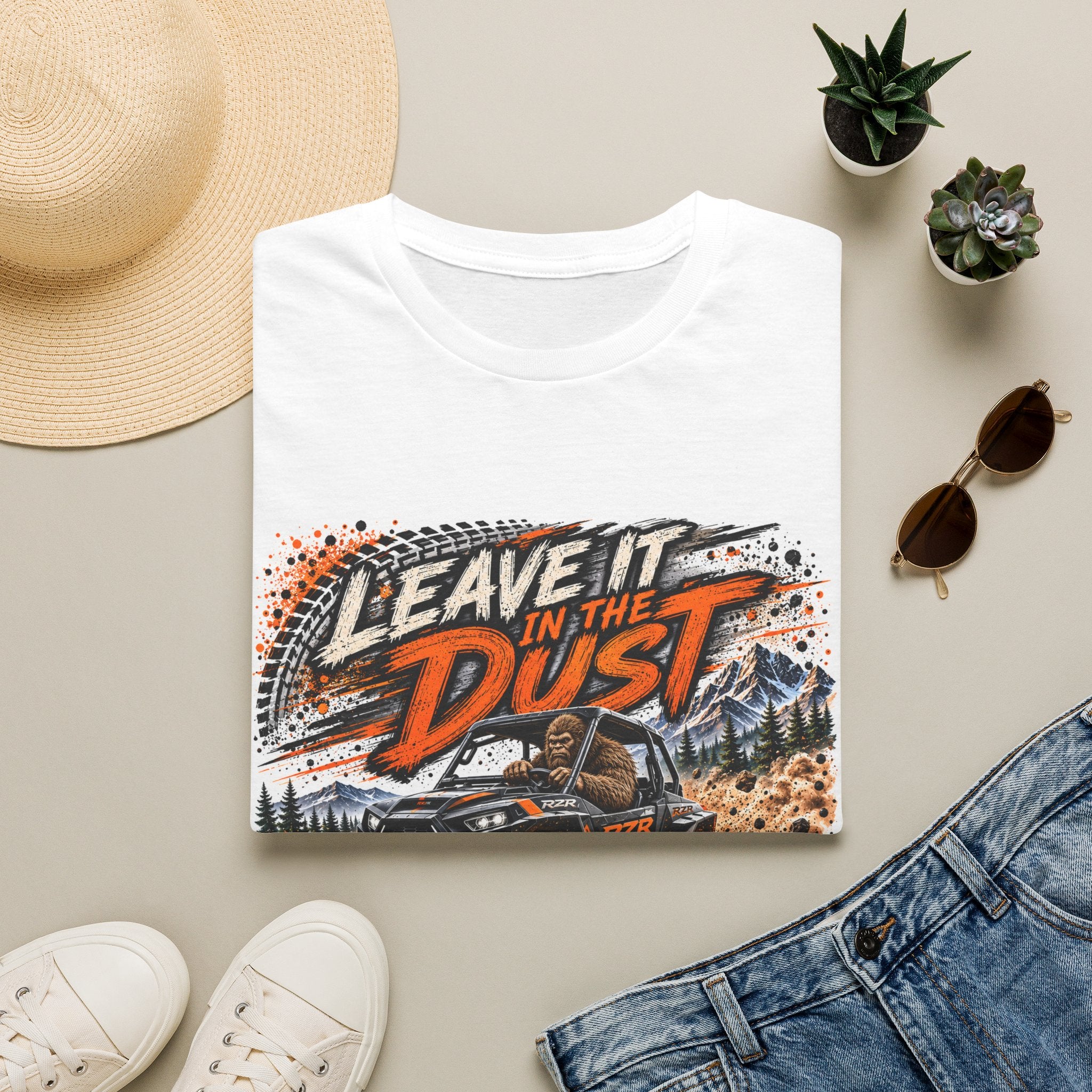 Leave It In The Dust Off-Road T-Shirt — Stress Never Keeps Up Trucking Tee