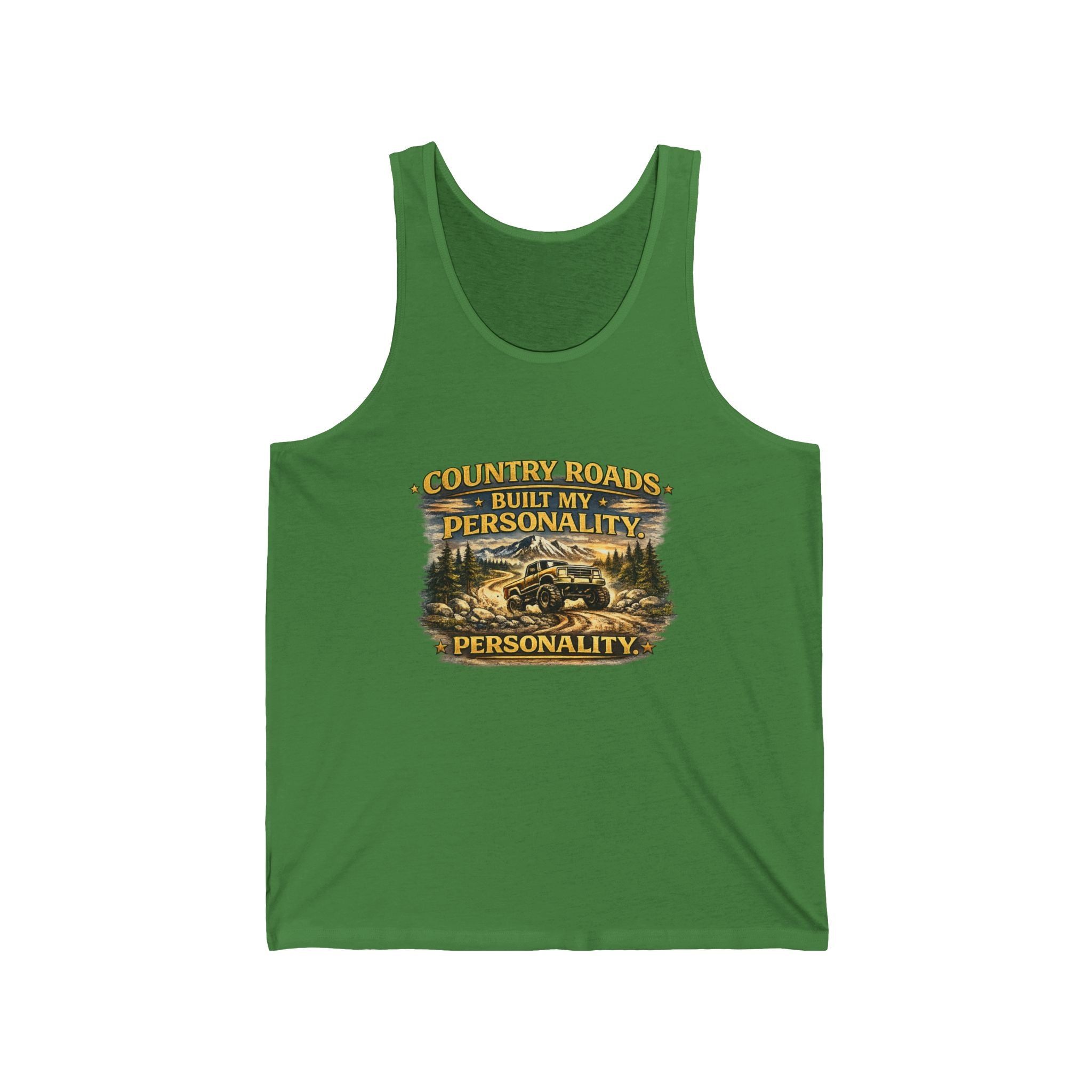 Country Roads Built My Personality Graphic Tank — Tank Top