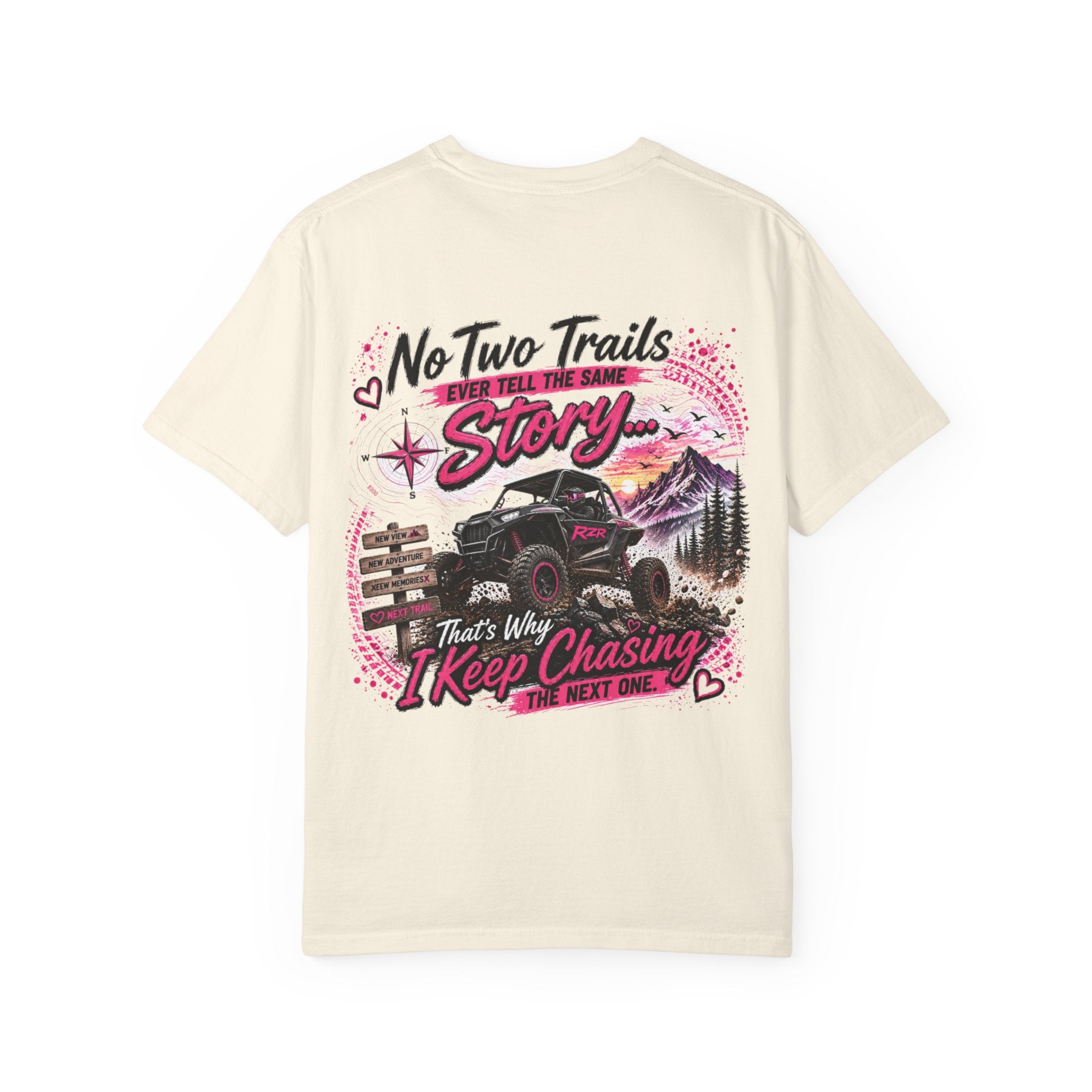 Off-Road Adventure T-Shirt — "No Two Trails Ever Tell the Same Story" Graphic Tee