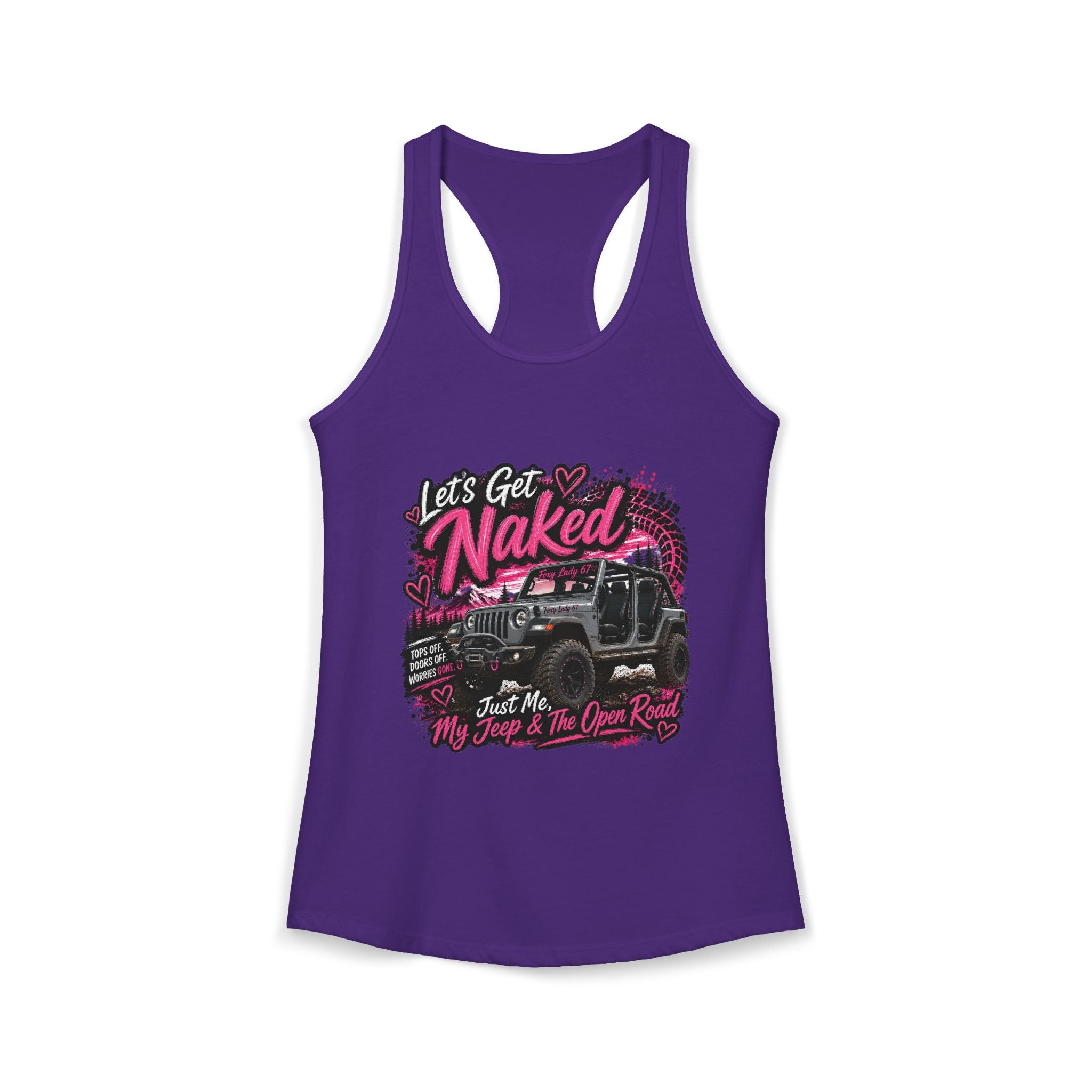 Let's Get Naked Jeep Women's Ideal Racerback Tank
