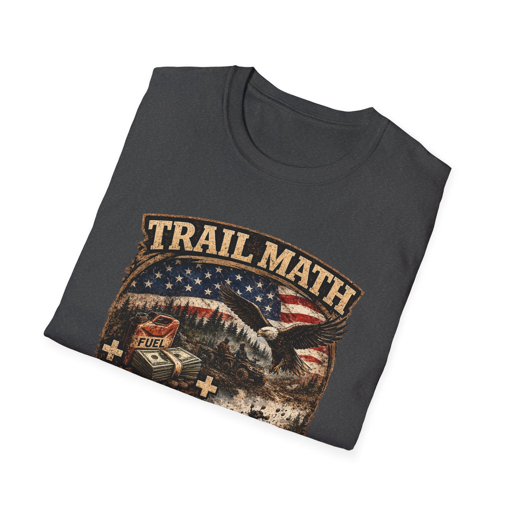 Trail Math T‑Shirt — Vintage Outdoor Eagle & American Flag Hiking Tee