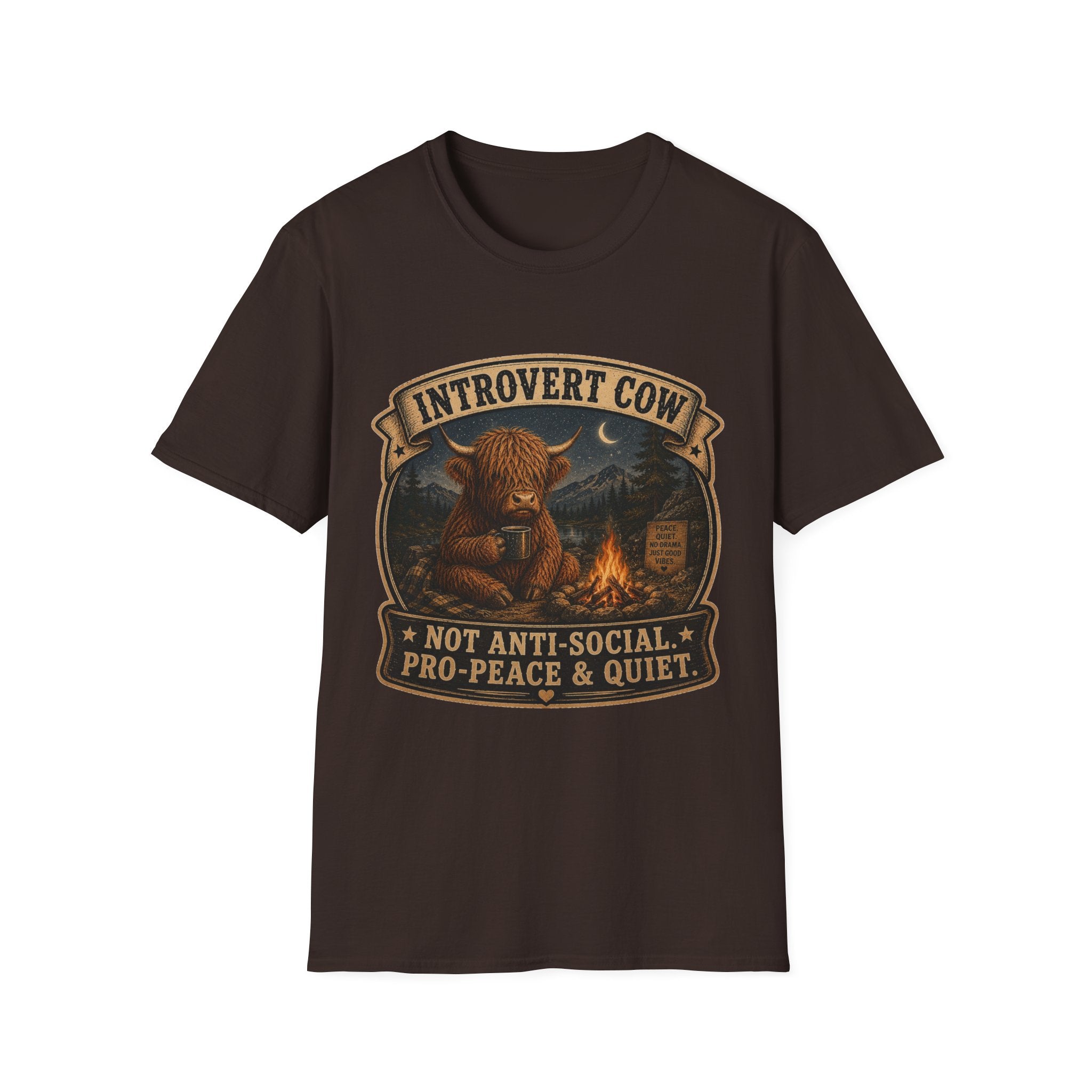Inrovert Highland Cow Unisex Softstyle T-Shirt