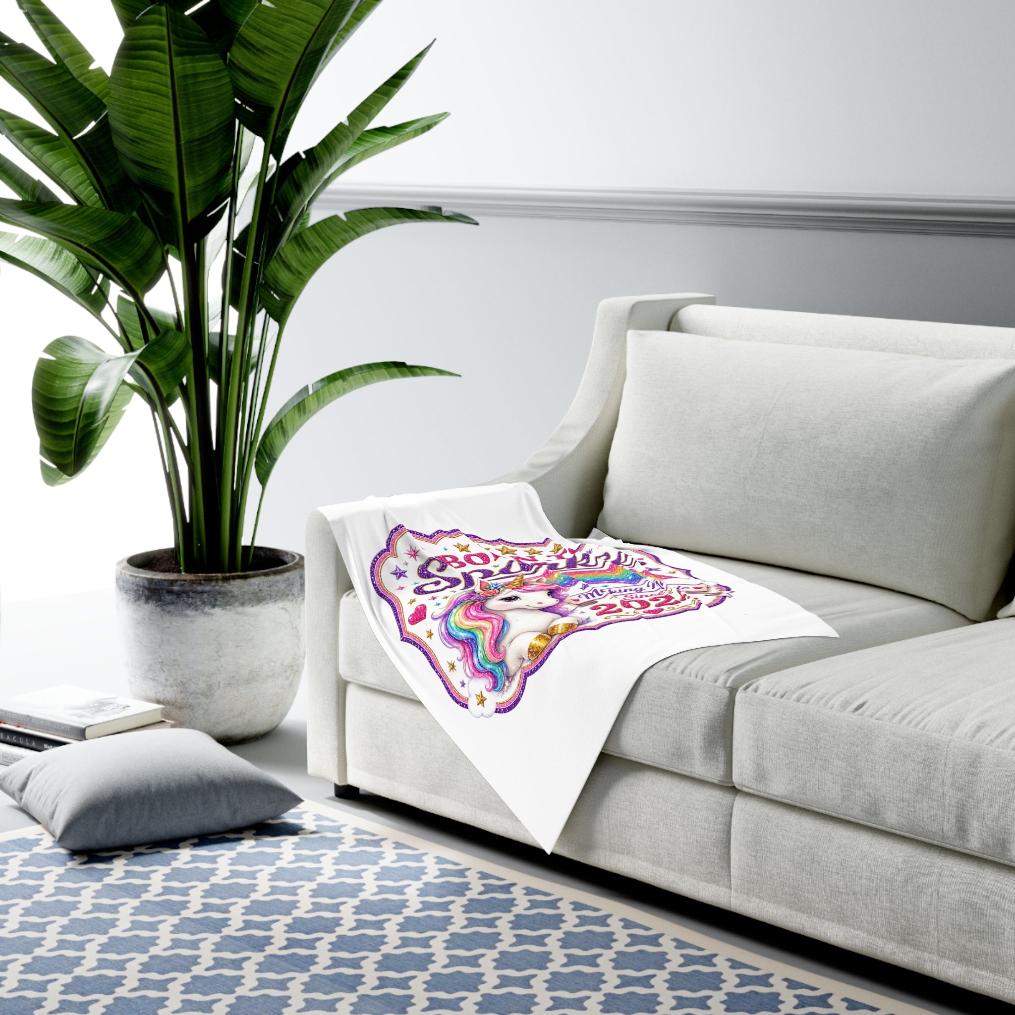 Born to Sparkle Unicorn Baby Swaddle Blanket — Making Magic Since 2024