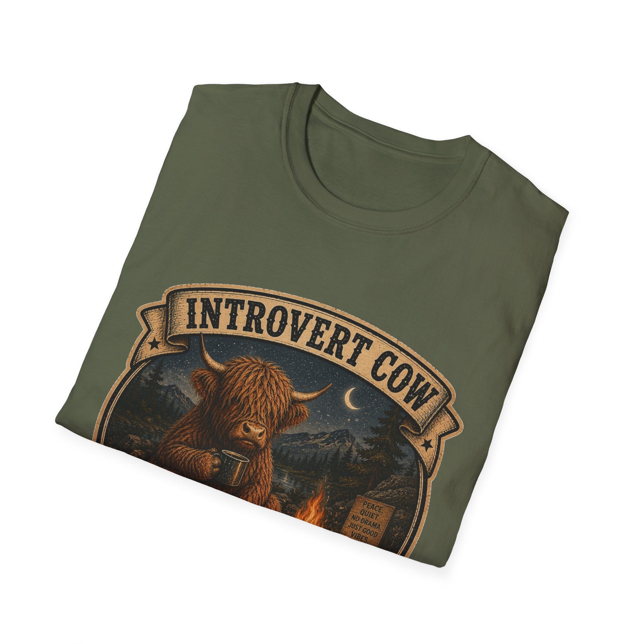 Inrovert Highland Cow Unisex Softstyle T-Shirt