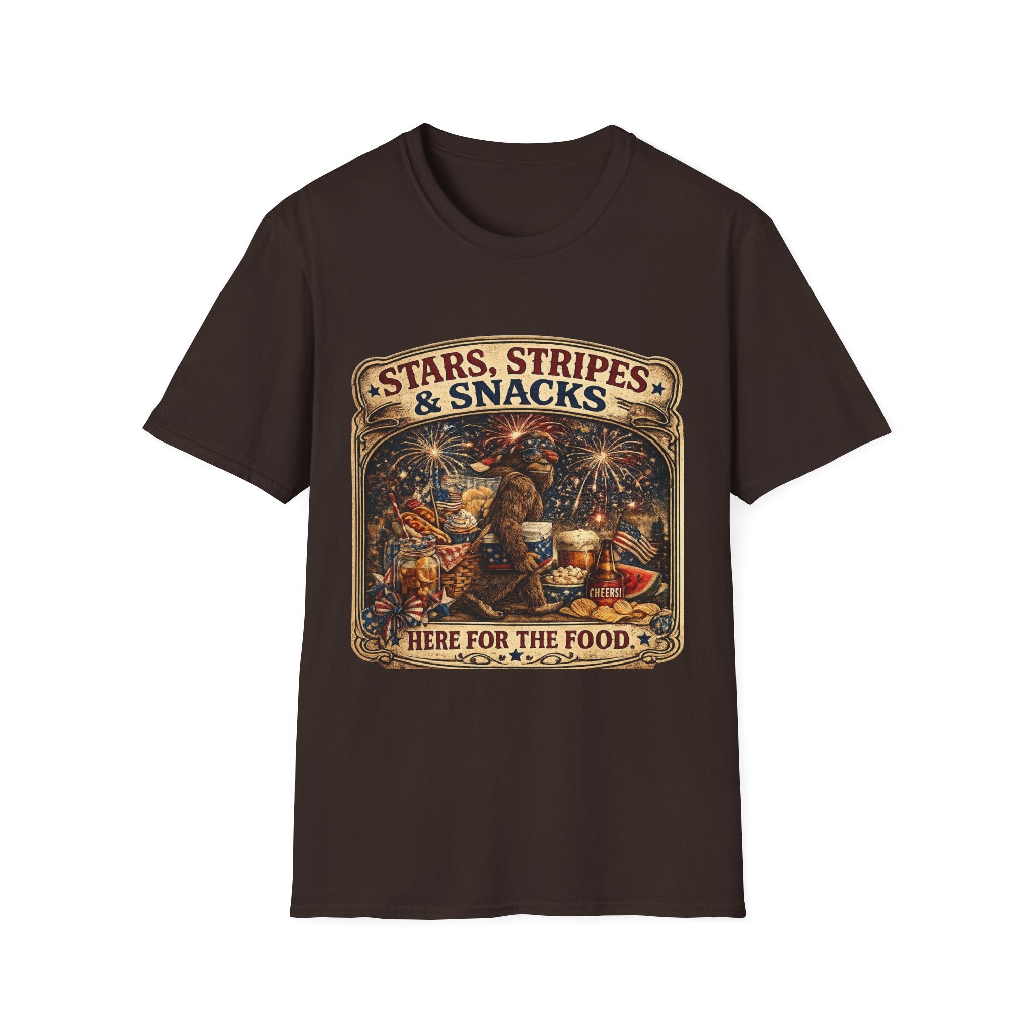 Patriotic 'Stars, Stripes & Snacks' T-Shirt