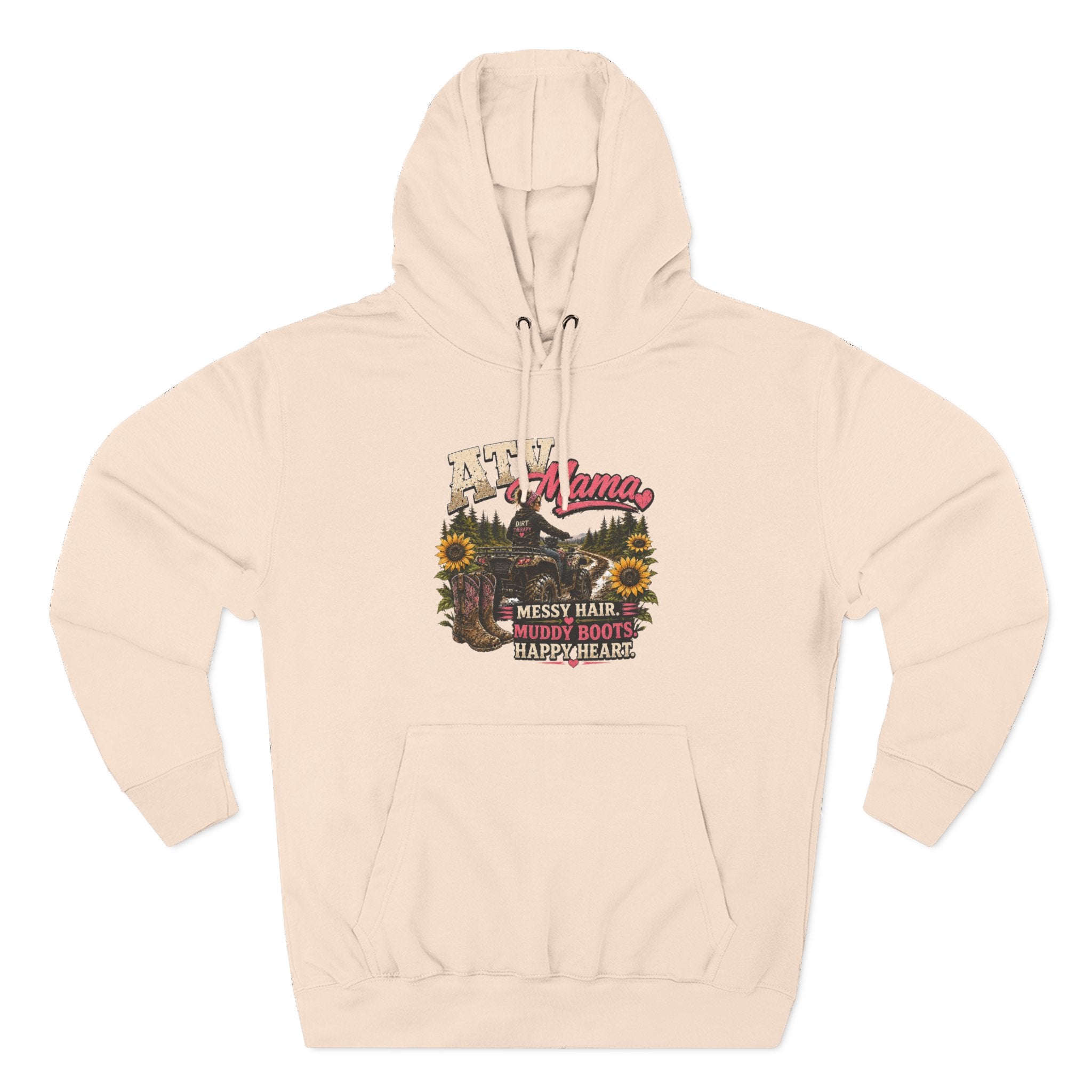 Mama Farm Hoodie — Messy Hair, Muddy Boots Graphic Sweatshirt