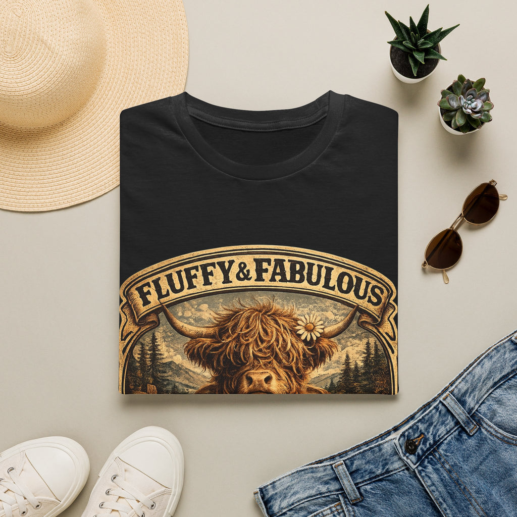 Fluffy & Fabulous Highland Cow Unisex Softstyle T-Shirt