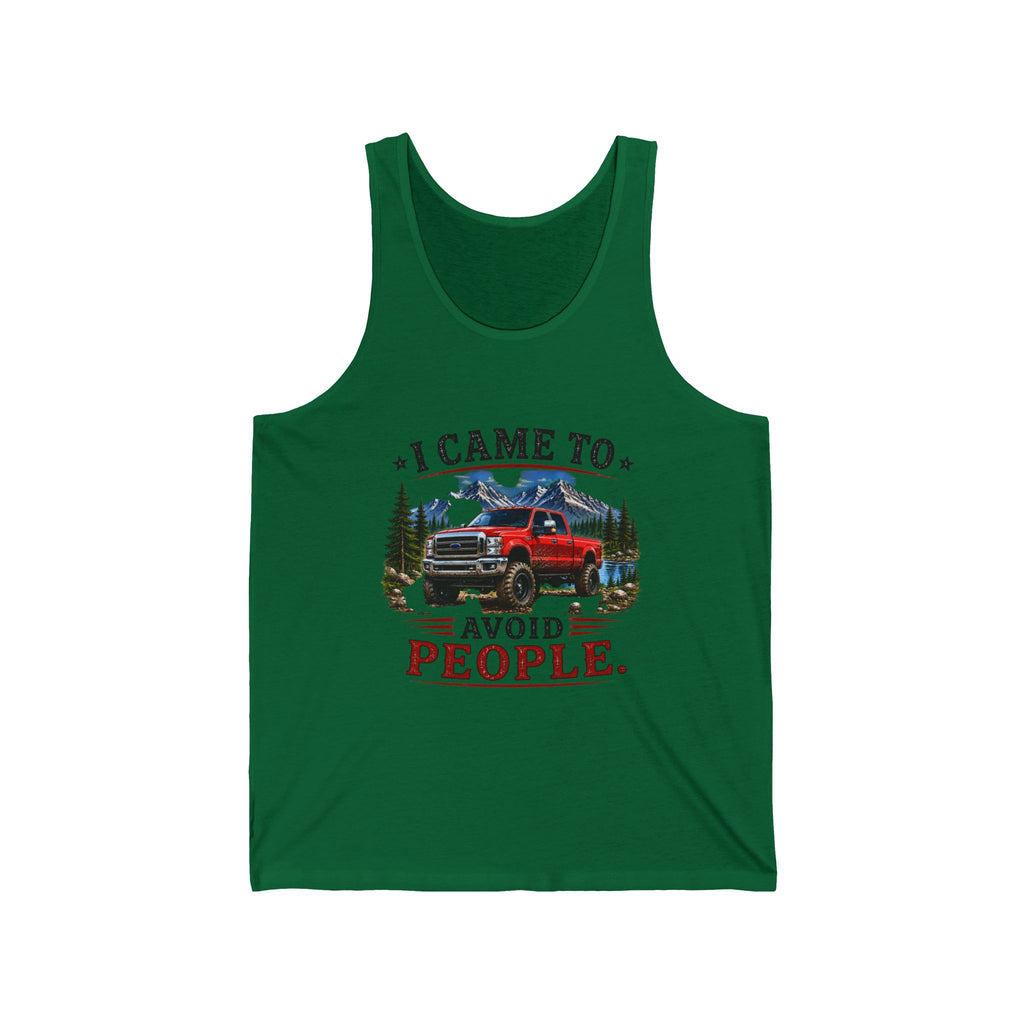 I Came To Avoid People Tank Top — Funny Trucking Outdoor Graphic Tank