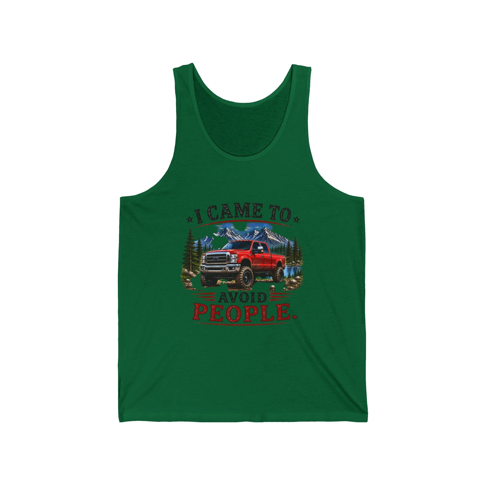 I Came To Avoid People Tank Top — Funny Trucking Outdoor Graphic Tank