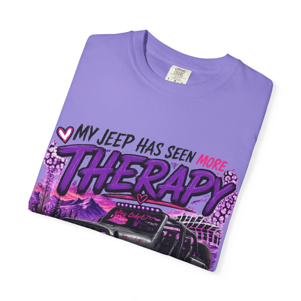 Jeep Therapy T-Shirt — My Jeep Has Seen More Therapy Than I Have Off-Road Tee