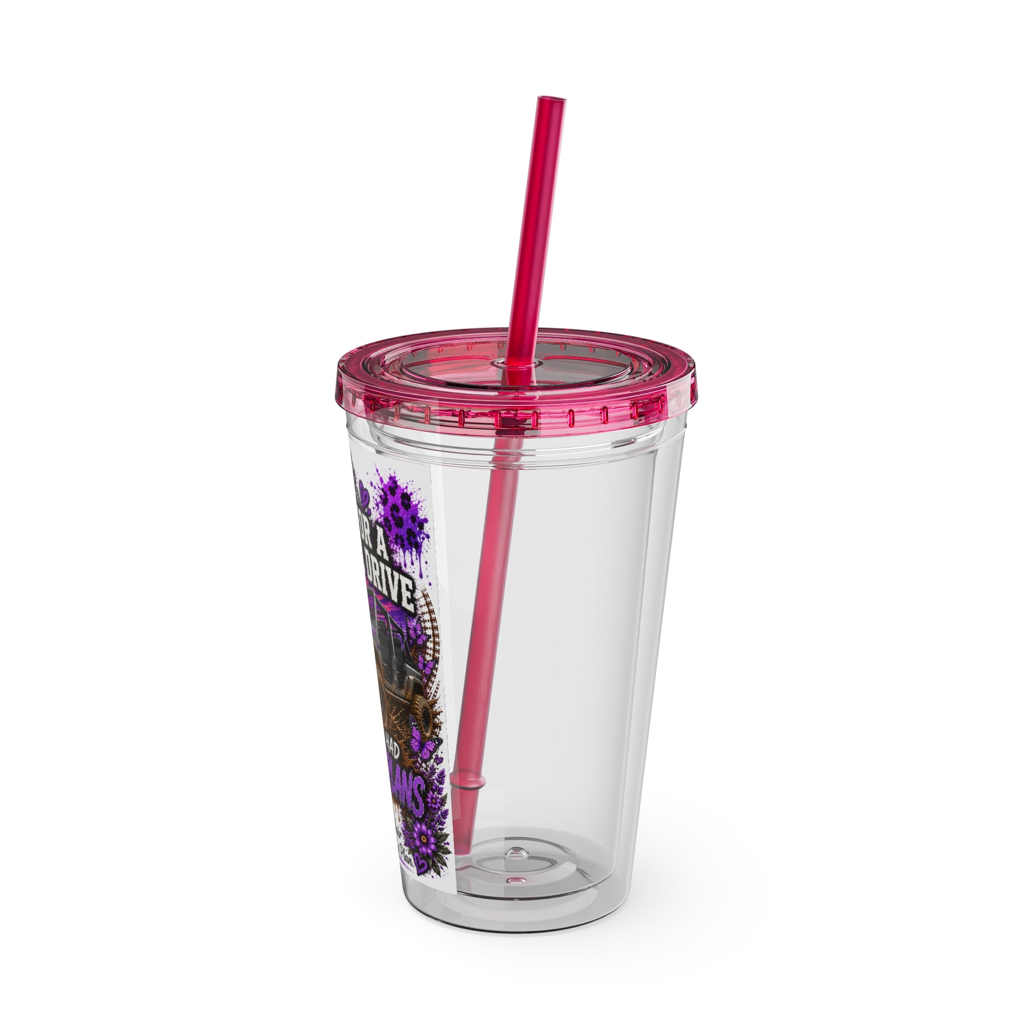 "I Left for a Peaceful Drive, The Mud Had Other Plans" Off‑Road Jeep Travel Cup — 16oz Tumbler with Straw