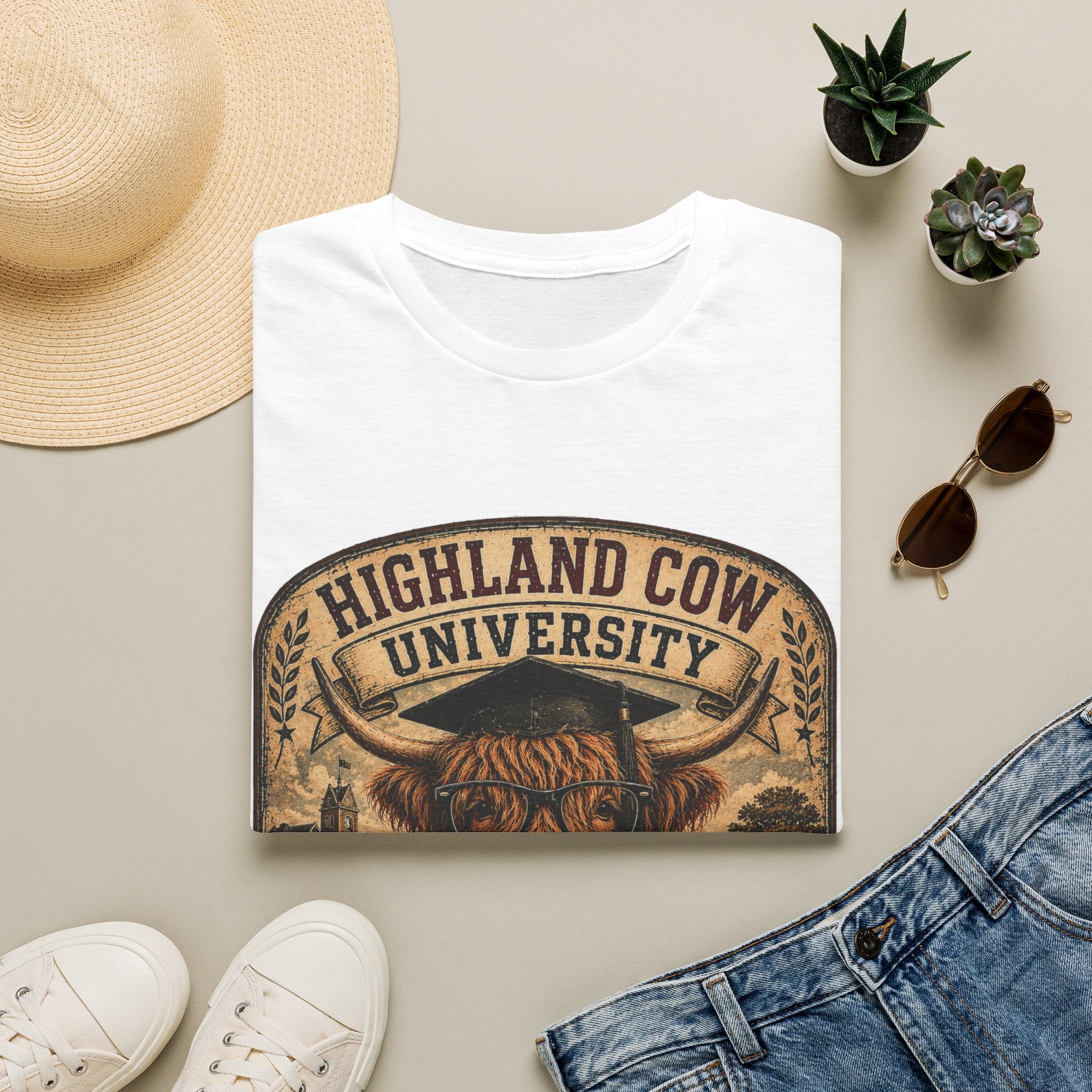 Highland Cow University Unisex Softstyle T-Shirt