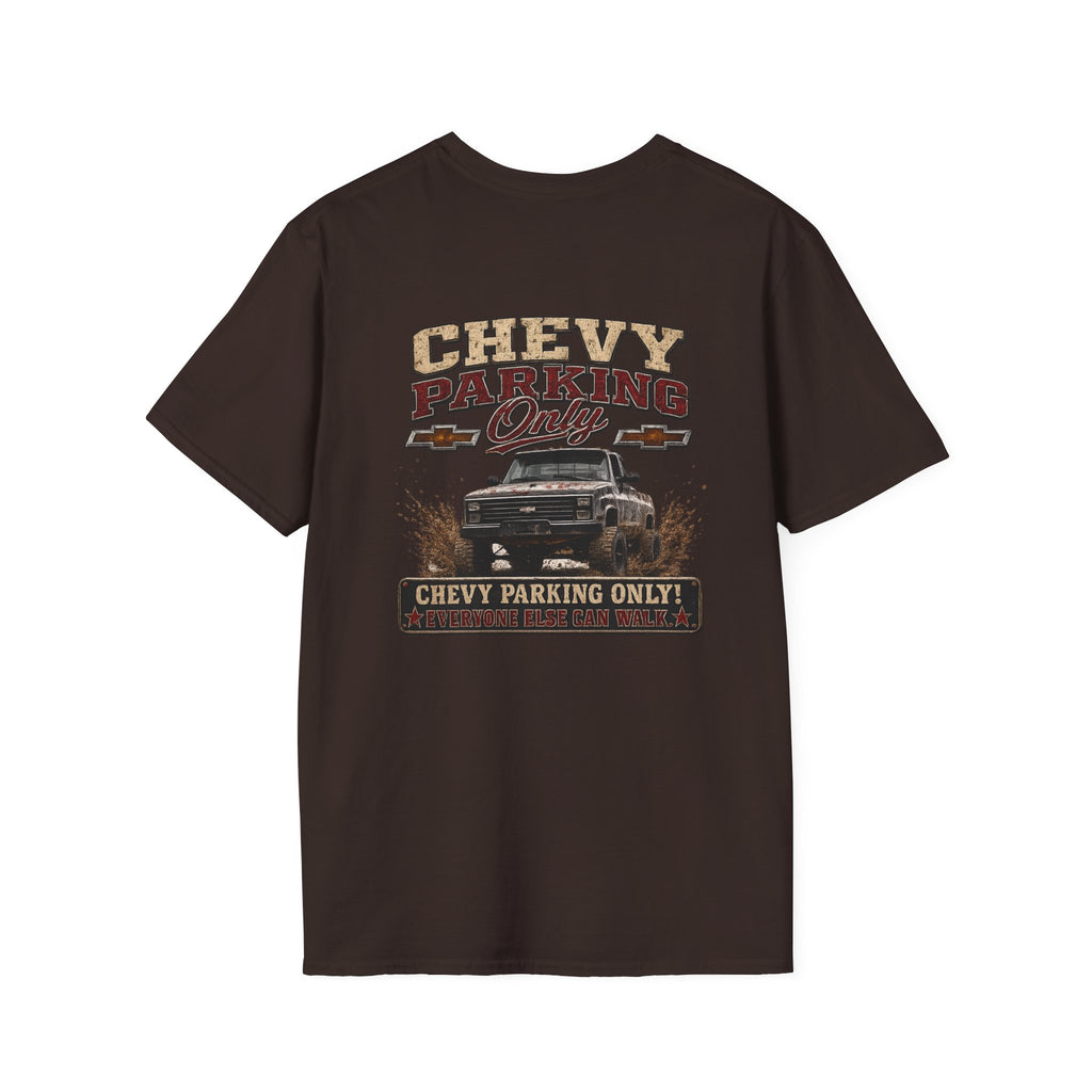 Chevy Parking Only Everyone Else Can Walk - K30 Legacy Edition Badge T-Shirt — 'K30 Legacy Edition 001' Chest Logo