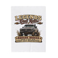"Legends Don't Retire" Square Body Chevy Truck Throw - Velveteen Blanket