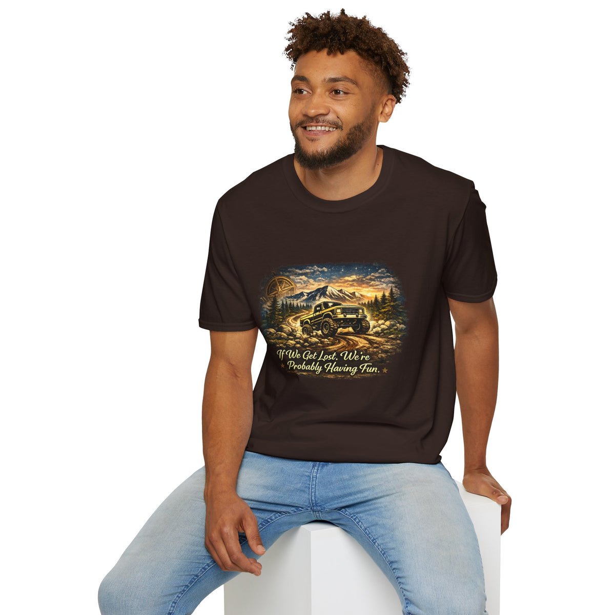 Off-Road Adventure T-Shirt – 'We’ve Got Lost, We’re Probably Having Fun' Scenic Truck Tee