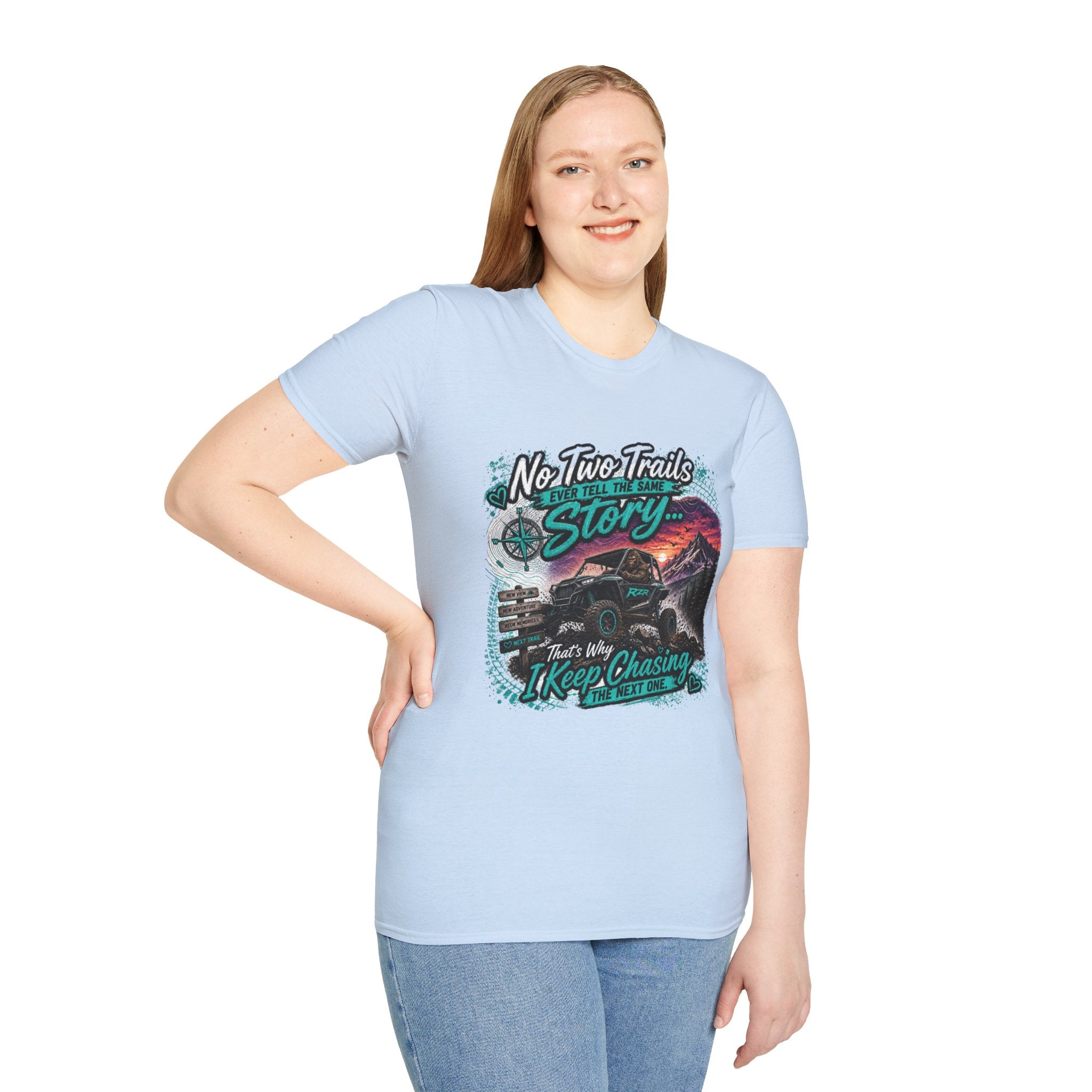 Adventure T‑Shirt — "No Two Trails Ever Tell the Same Story" Outdoor Graphic Tee