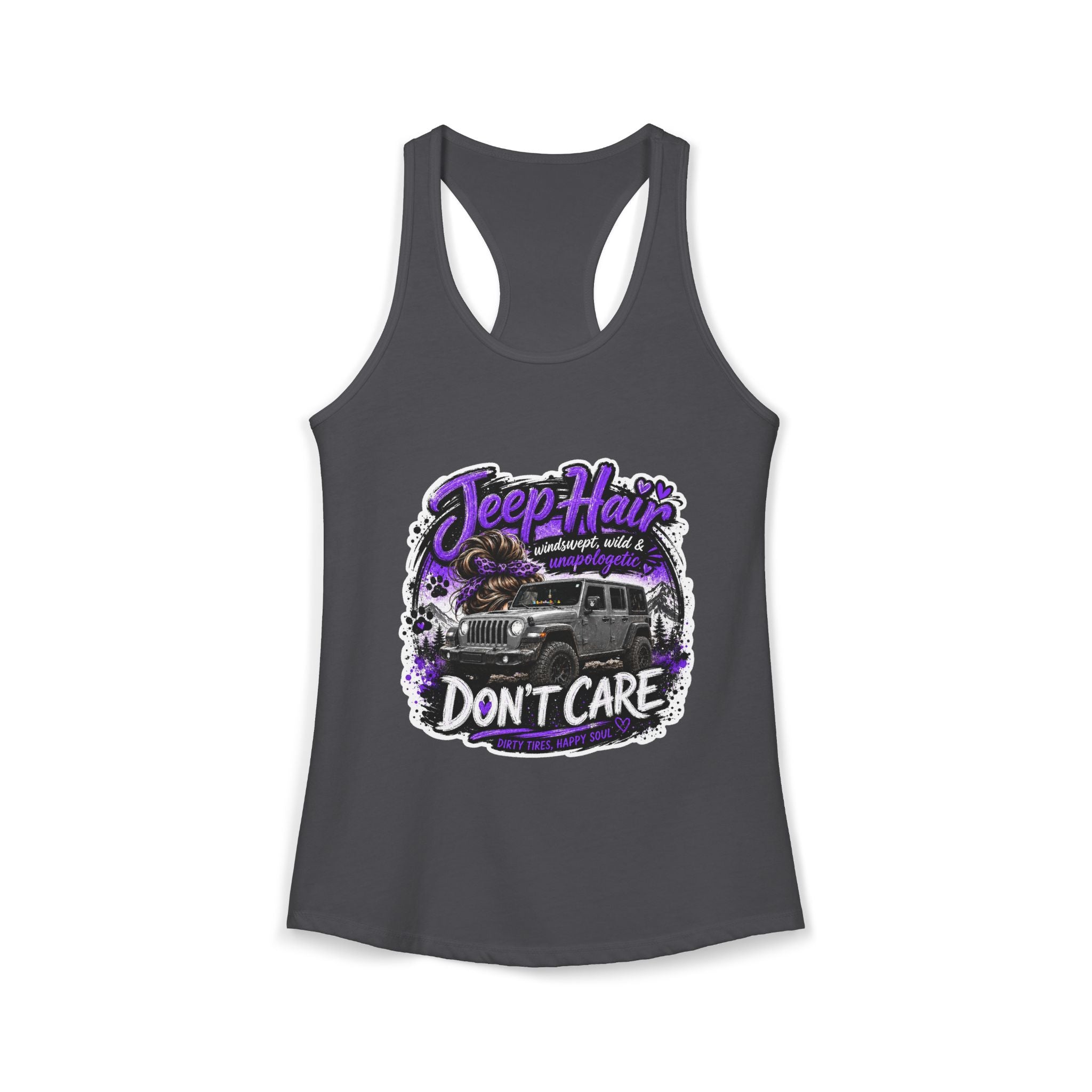 Jeep Hair Don't Care Jeep Women's Ideal Racerback Tank