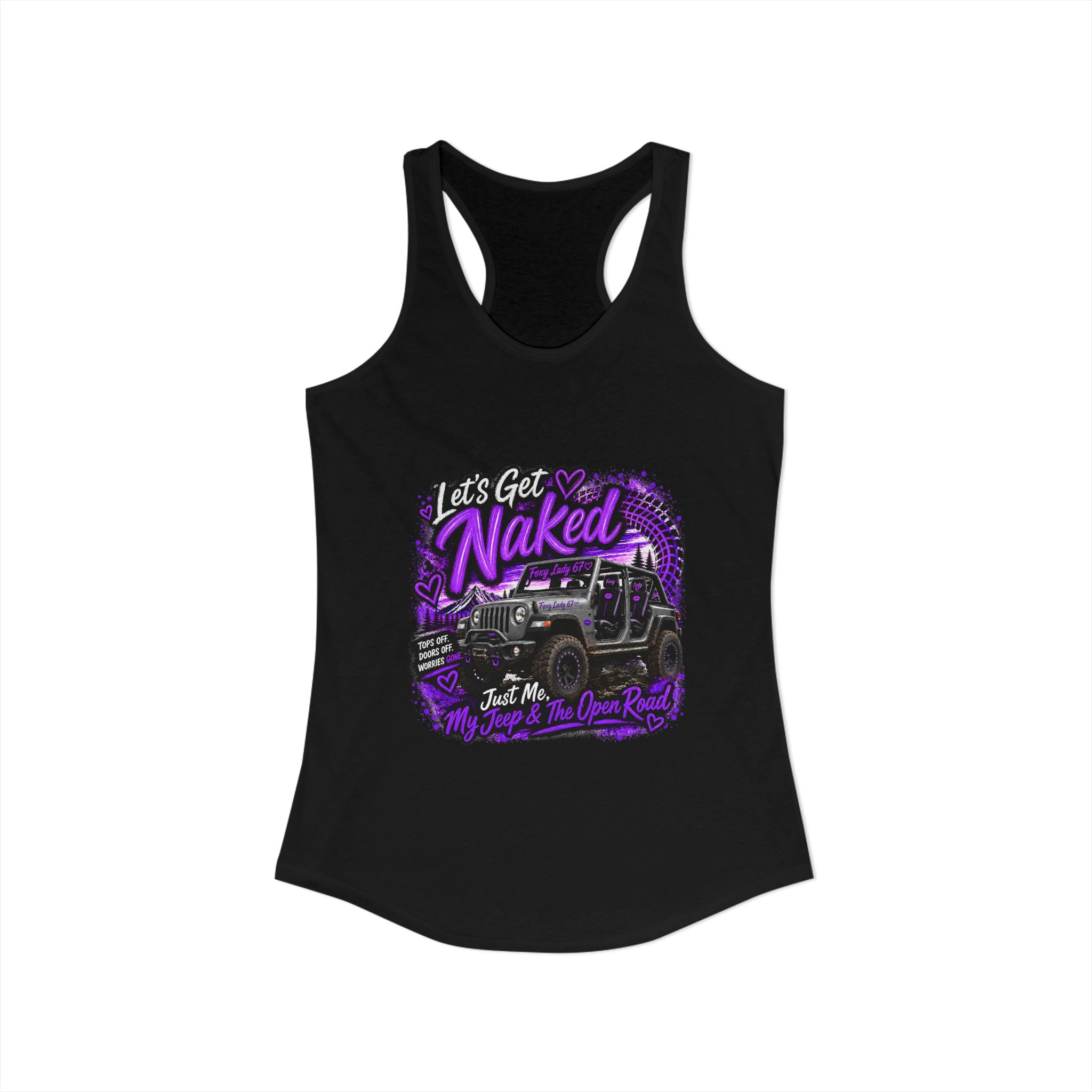 Let's Get Naked Jeep - Women's Ideal Racerback Tank
