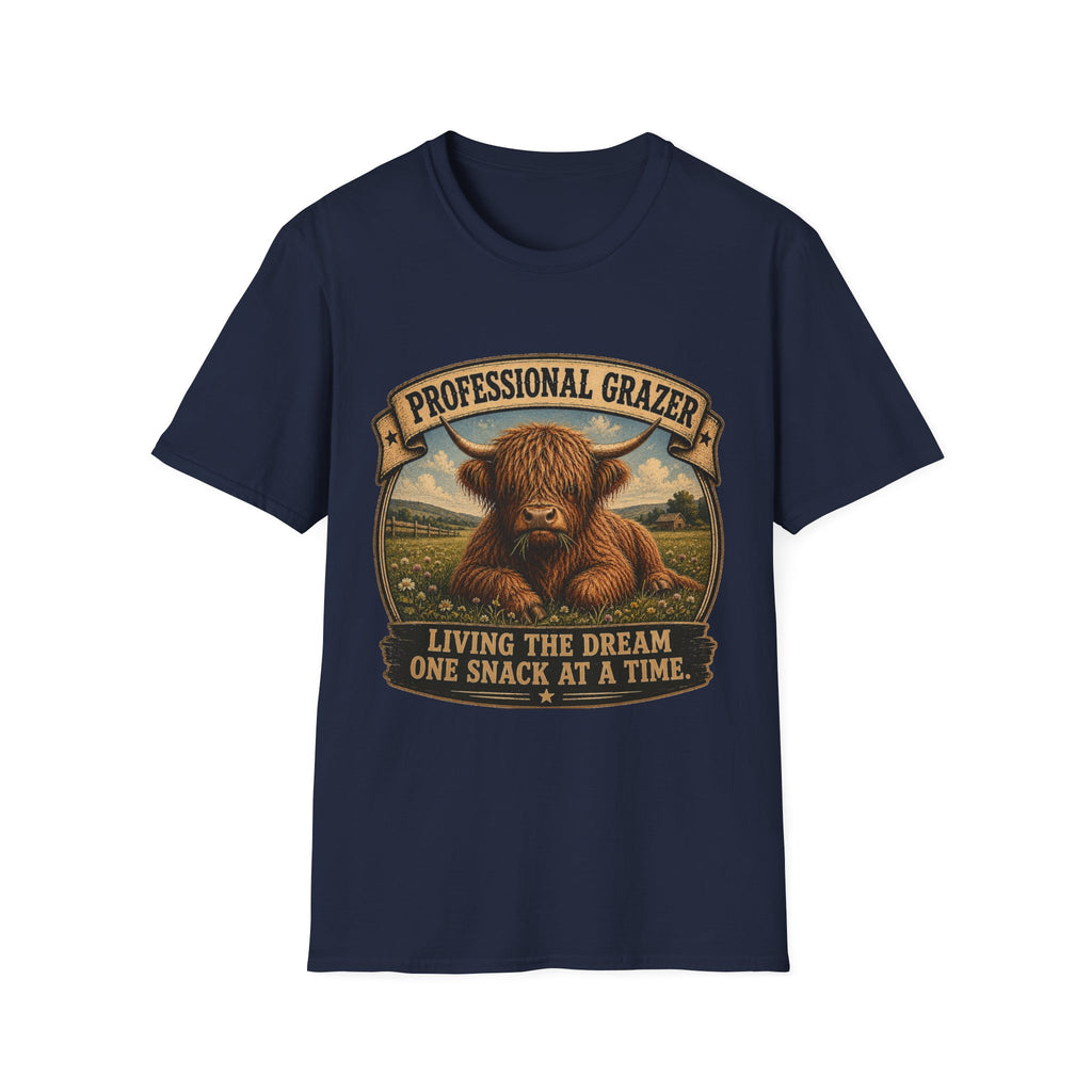 Professional Grazer Highland Cow Unisex Softstyle T-Shirt