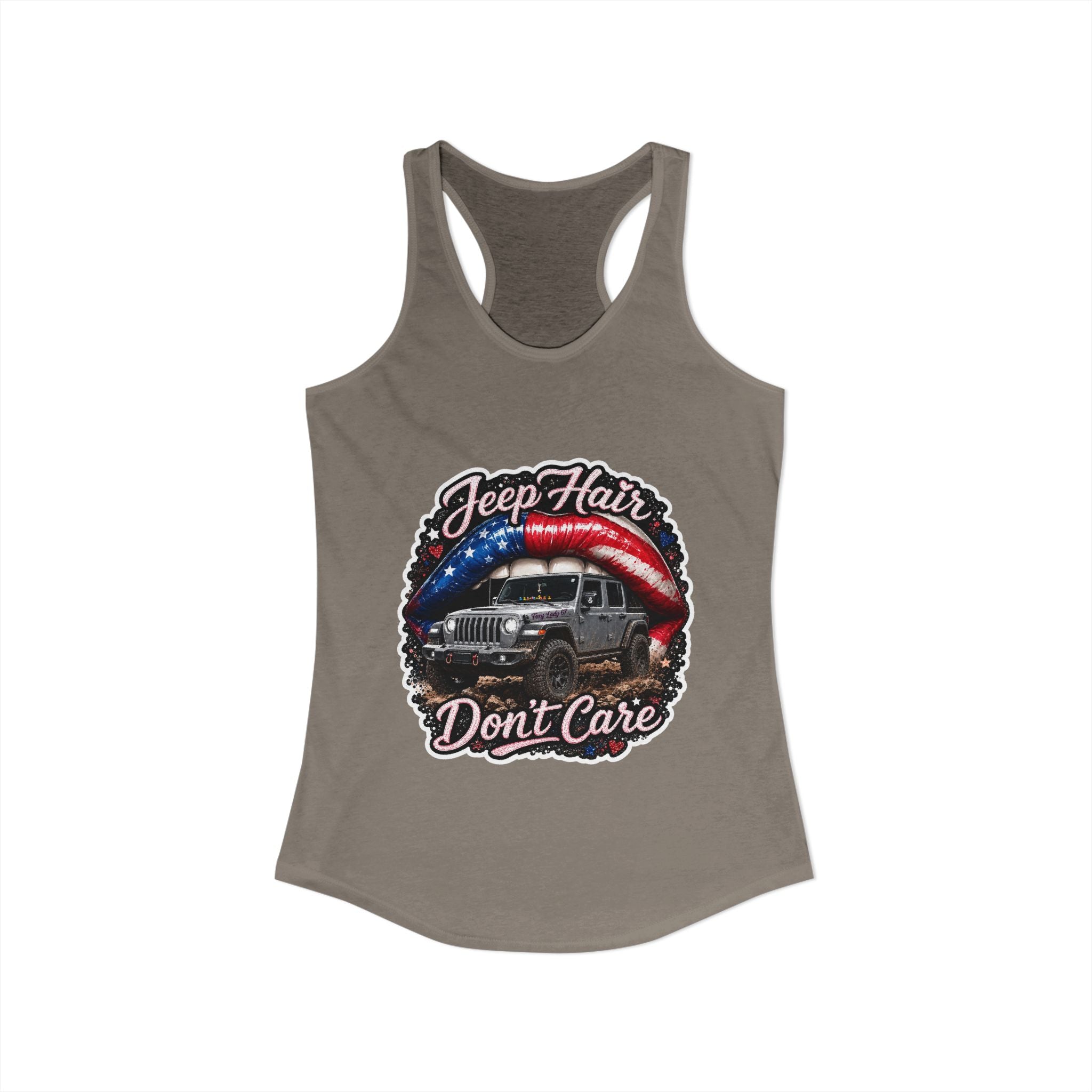 Jeep Hair Don't Care Women's Ideal Racerback Tank
