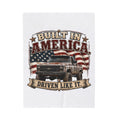 "Driven Like It" Patriotic American Flag Throw — Built in America Truck Velveteen Plush Blanket