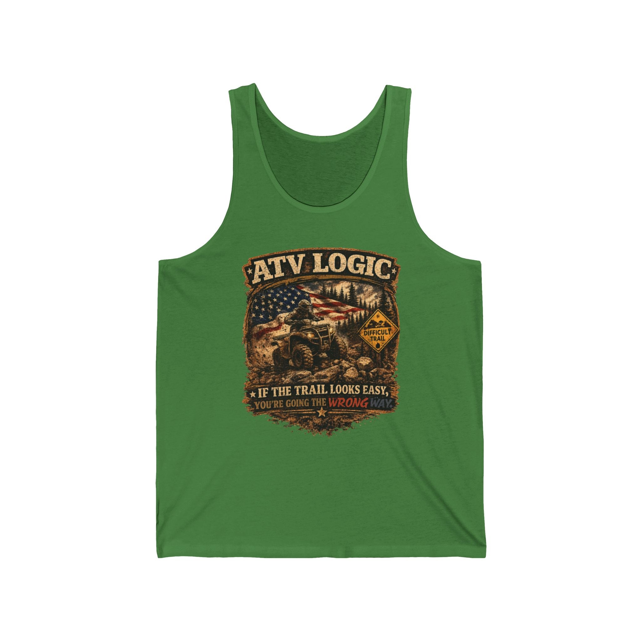 If The Trail Looks Easy Graphic Tank — ATV Logic Tank Top