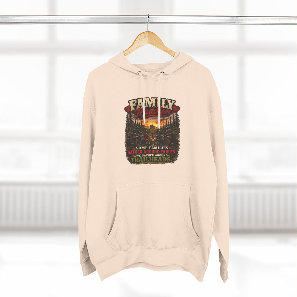 Family Campfire Hoodie — 'Family: Home, Campfire, Tradition' Vintage Outdoor Pullover