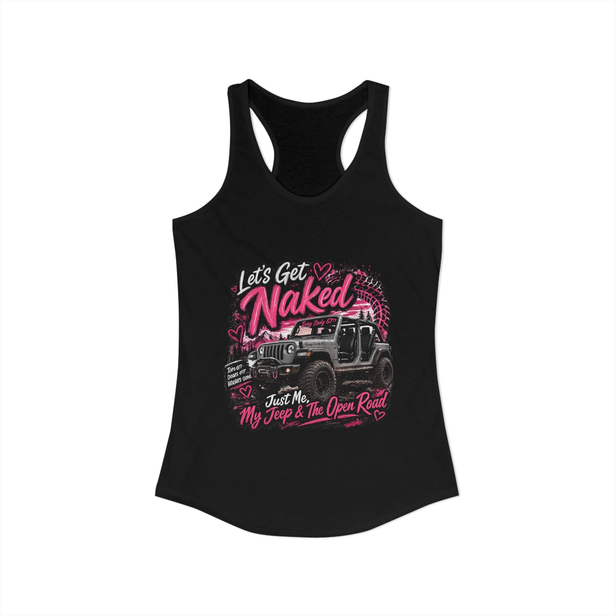 Let's Get Naked Jeep Women's Ideal Racerback Tank