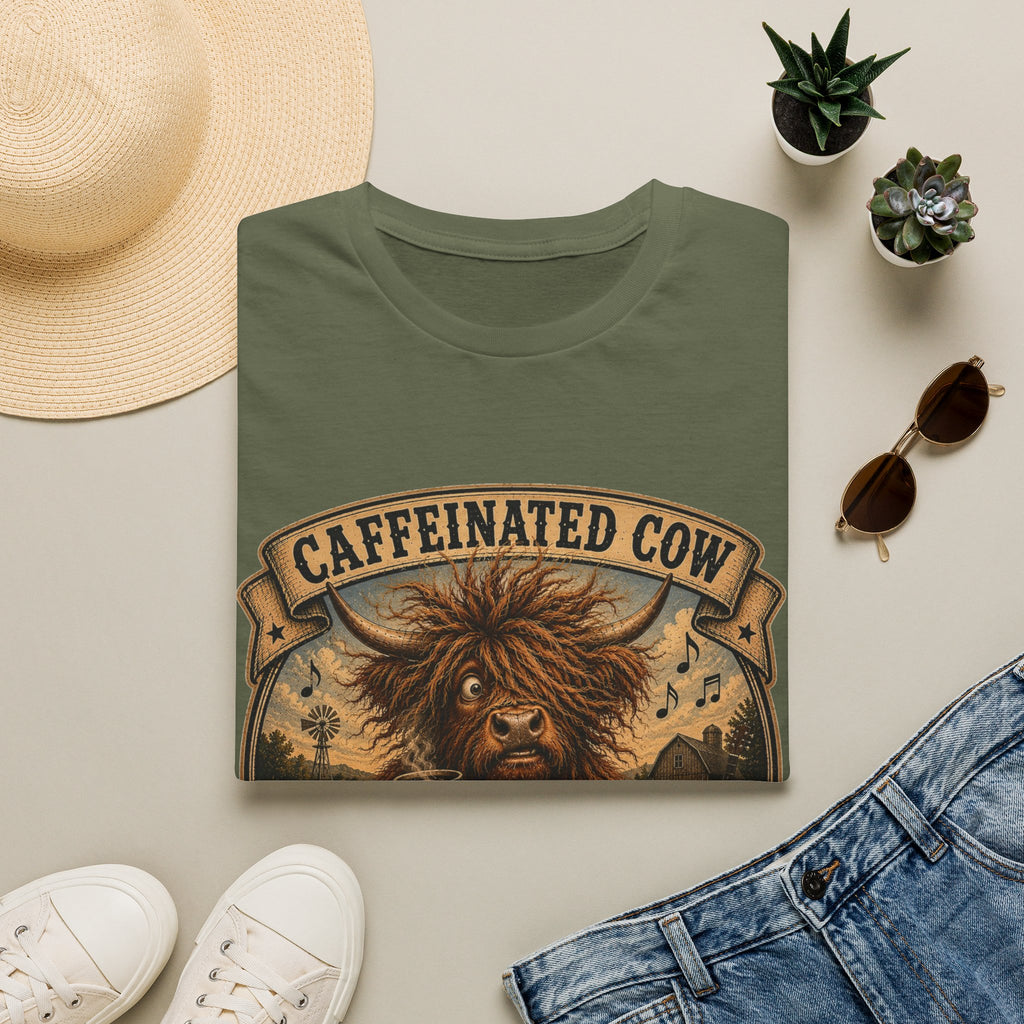 Caffeinated Cow Unisex Softstyle T-Shirt