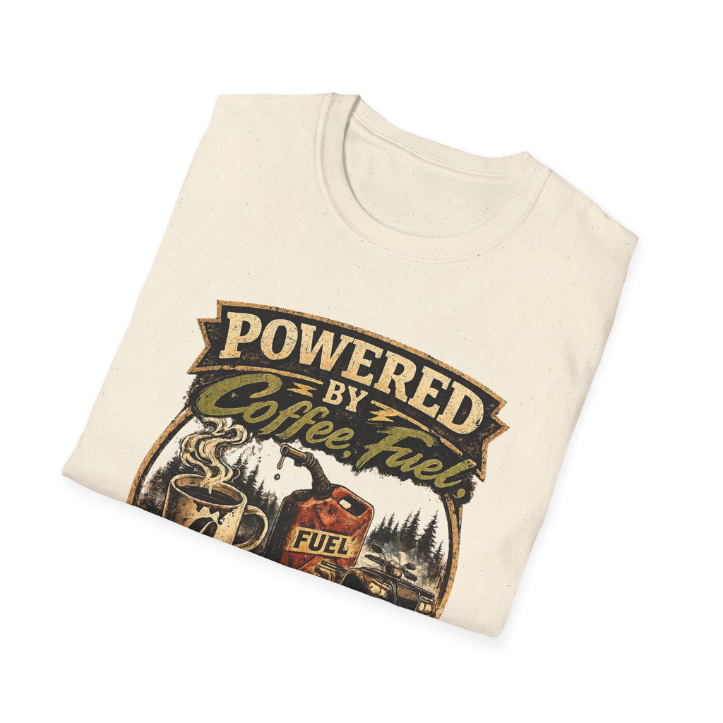 Powered by Coffee Fuel T-Shirt — Funny Coffee Lover Tee