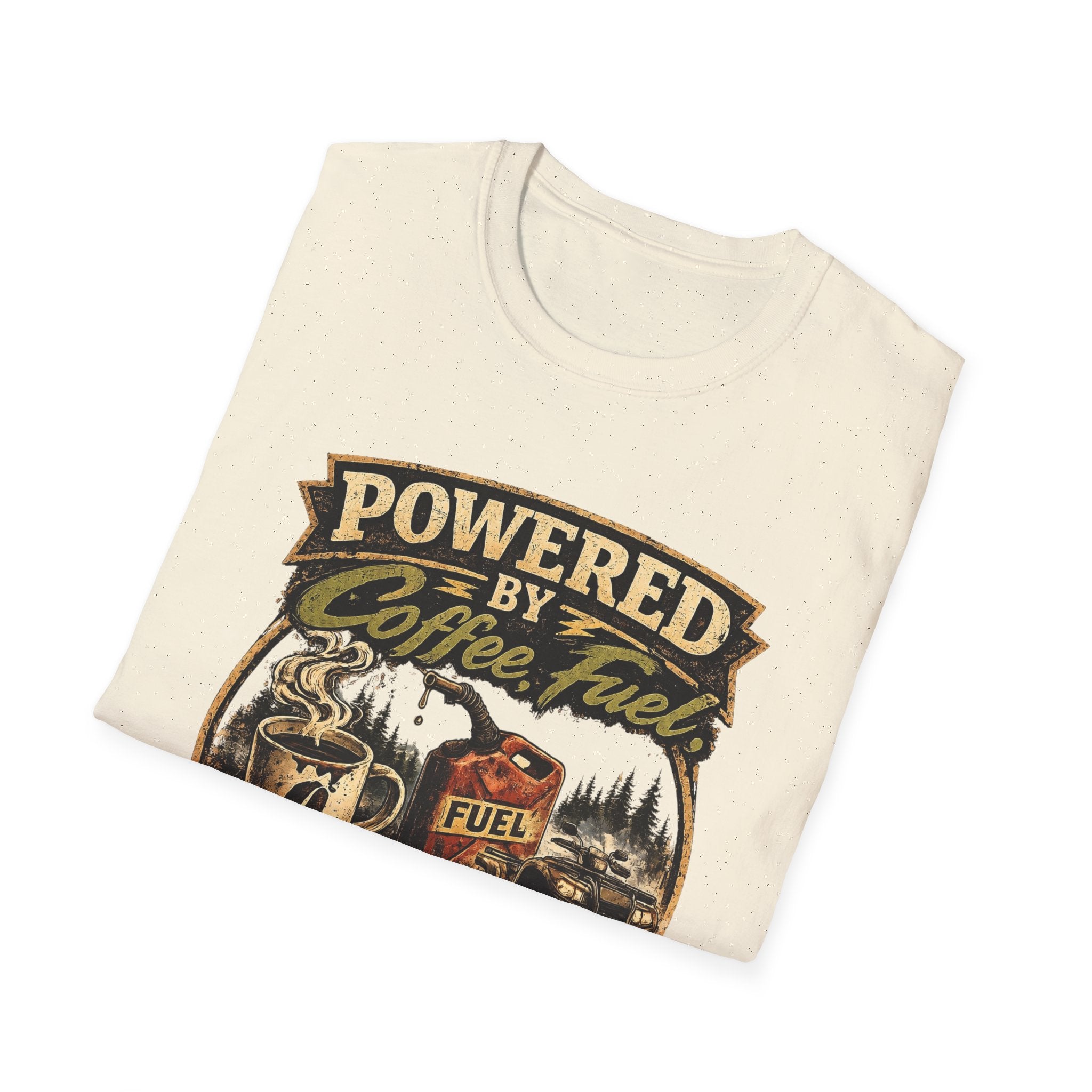 Powered by Coffee Fuel T-Shirt — Funny Coffee Lover Tee